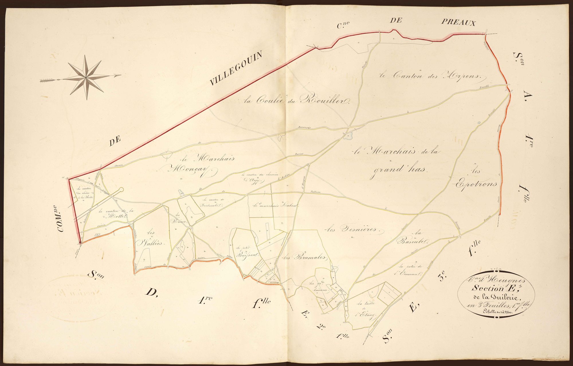 Heugnes - Section E1, dite de la Tuilerie.