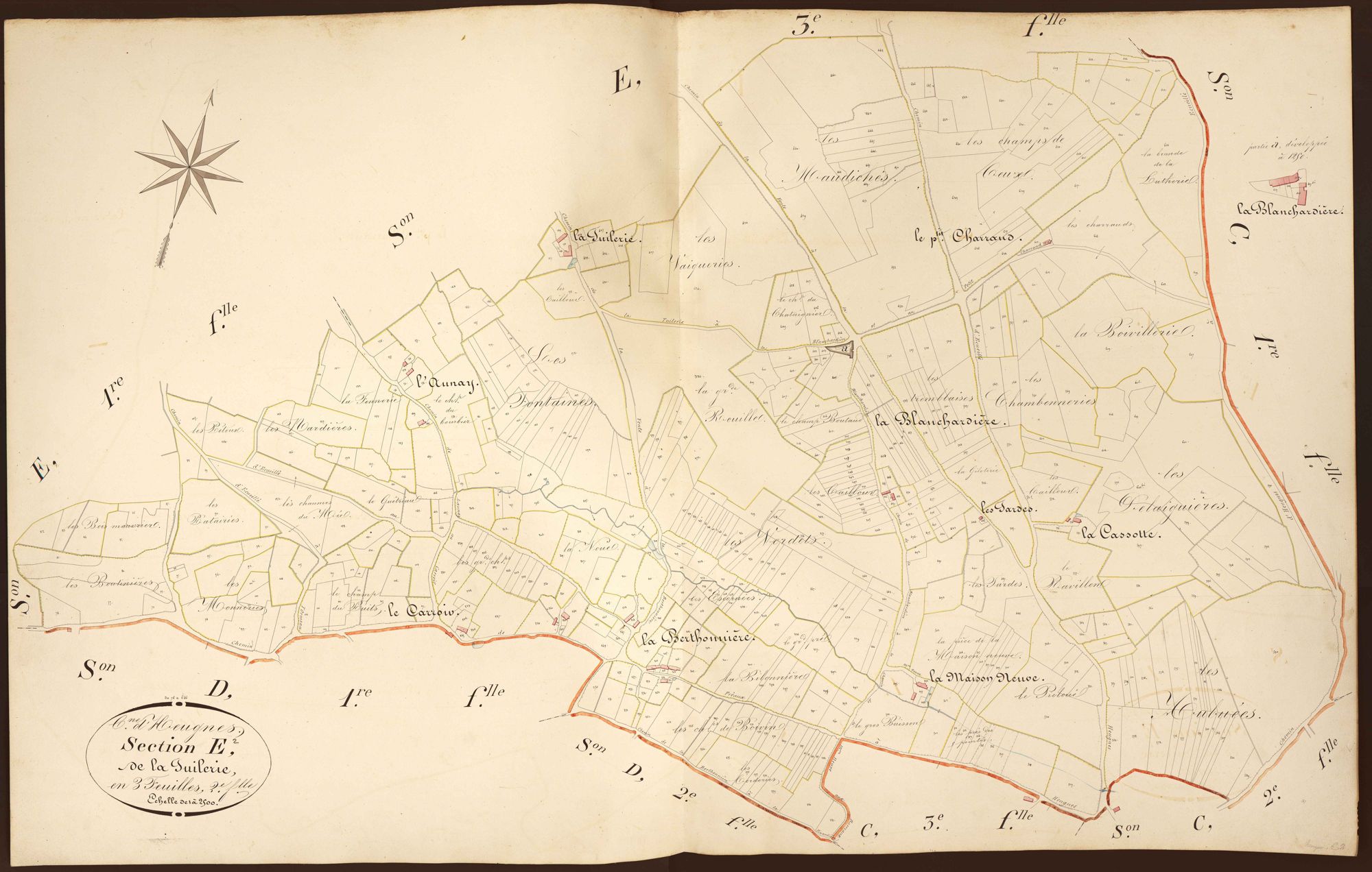 Heugnes - Section E2, dite de la Tuilerie.