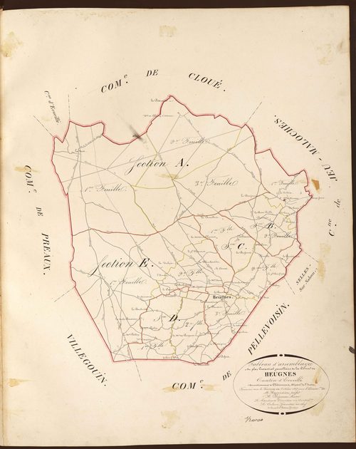 Heugnes - Tableau d'assemblage.