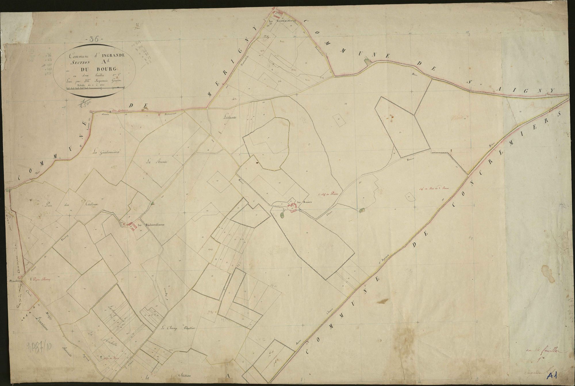 Ingrandes - Section A1, dite du Bourg.