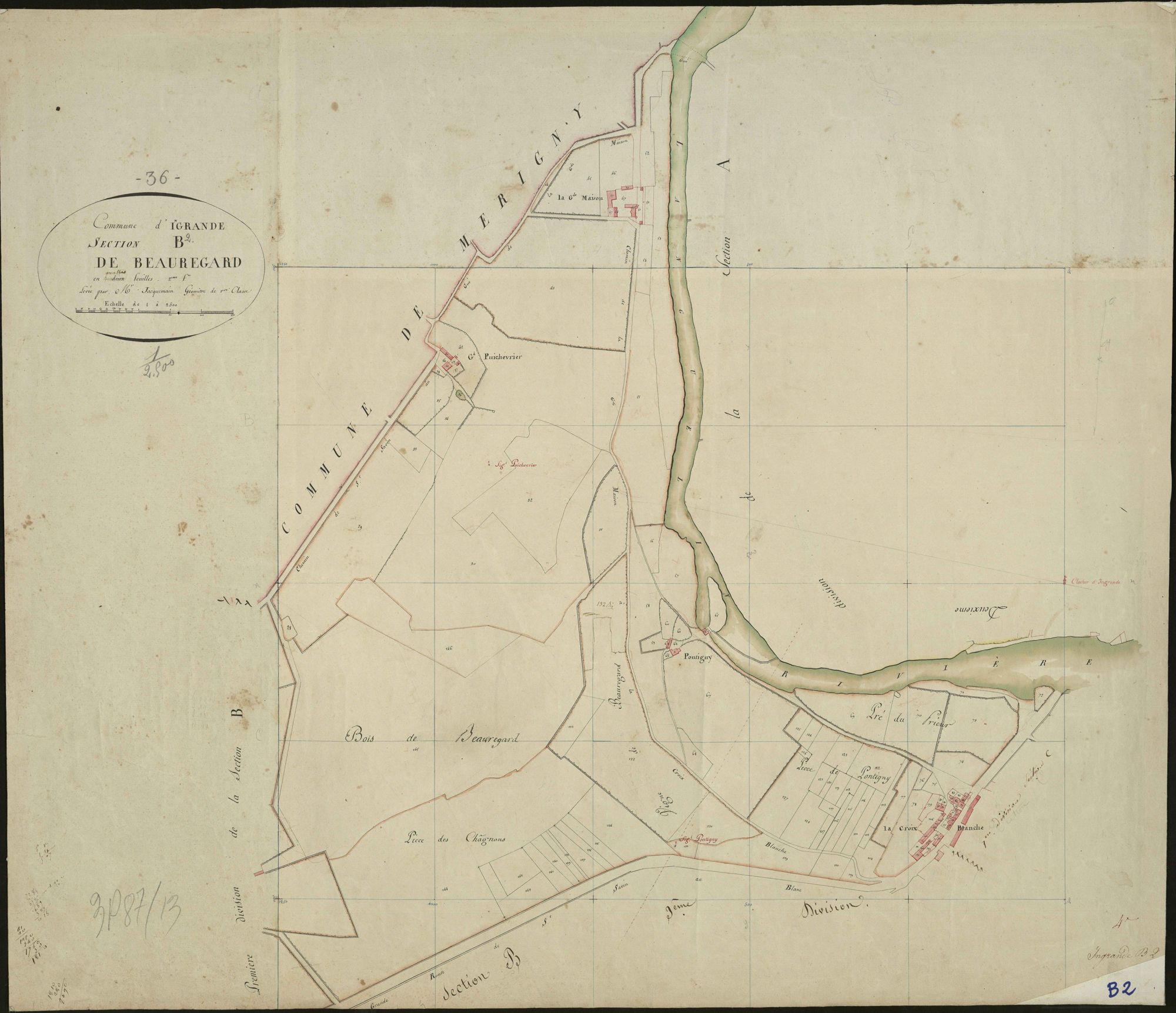 Ingrandes - Section B2, dite de Beauregard.
