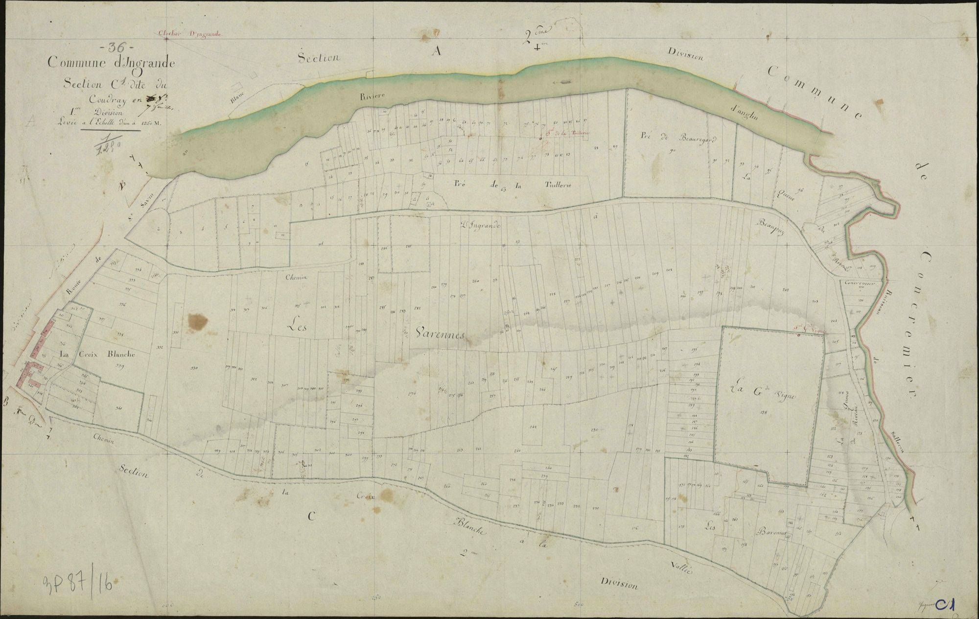 Ingrandes - Section C1, dite du Coudray.