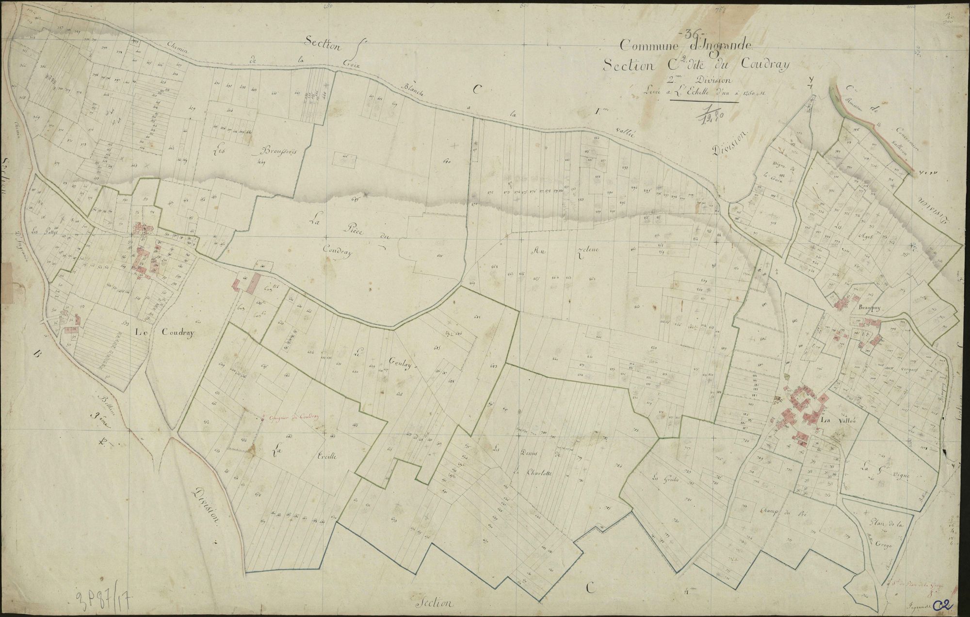 Ingrandes - Section C2, dite du Coudray.