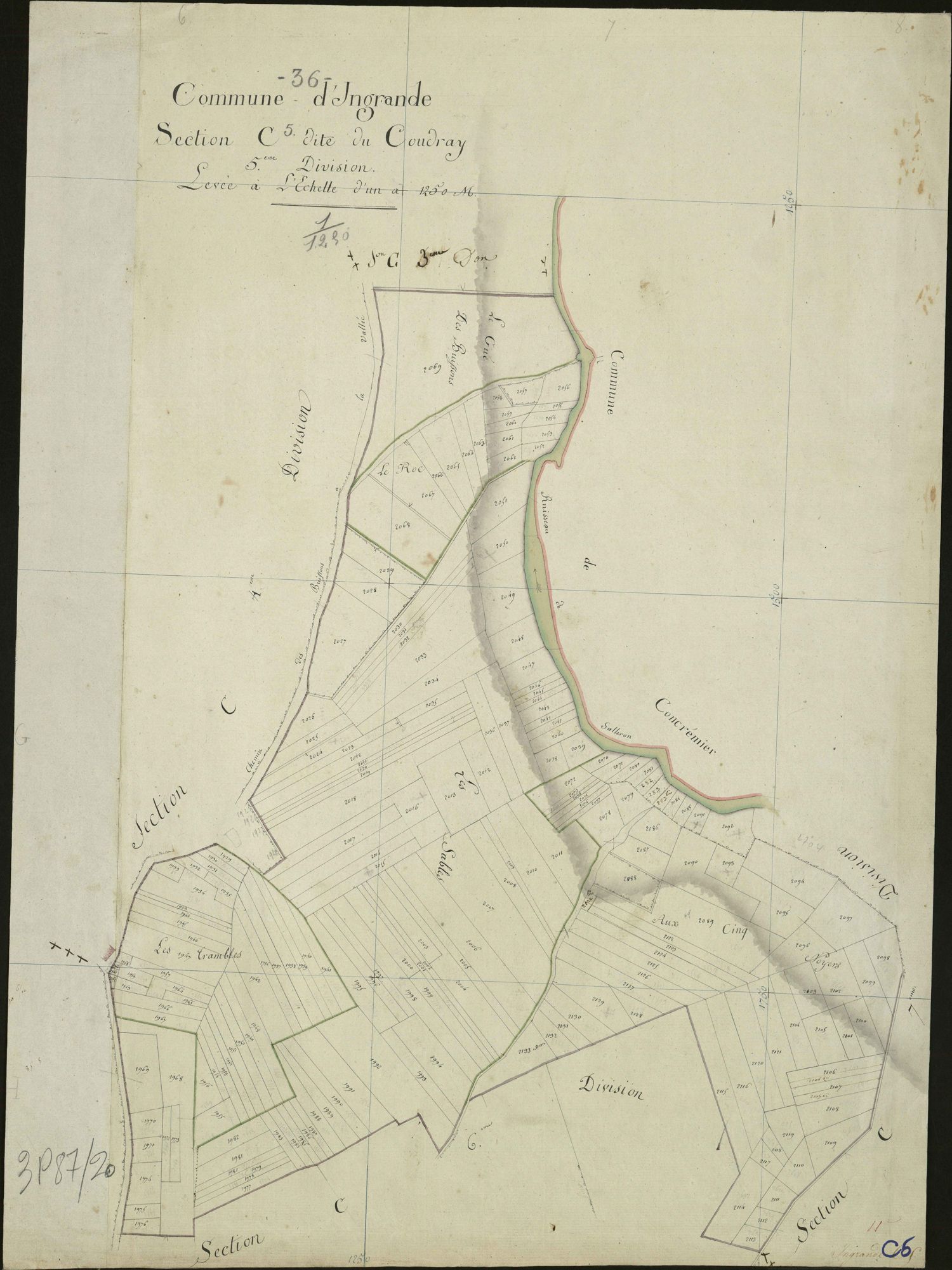 Ingrandes - Section C5, dite du Coudray.