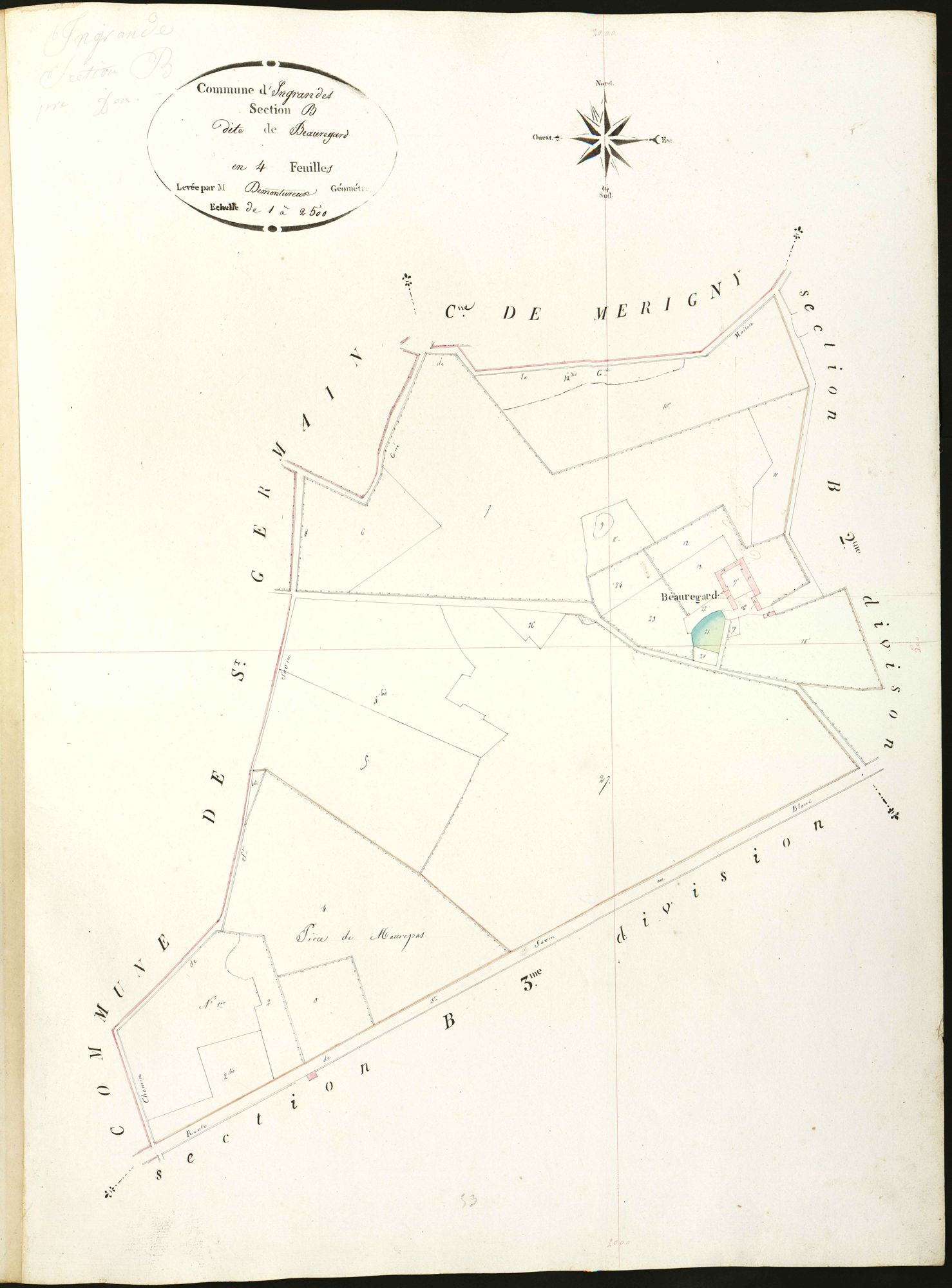 Ingrandes - Section B1, dite de Beauregard.