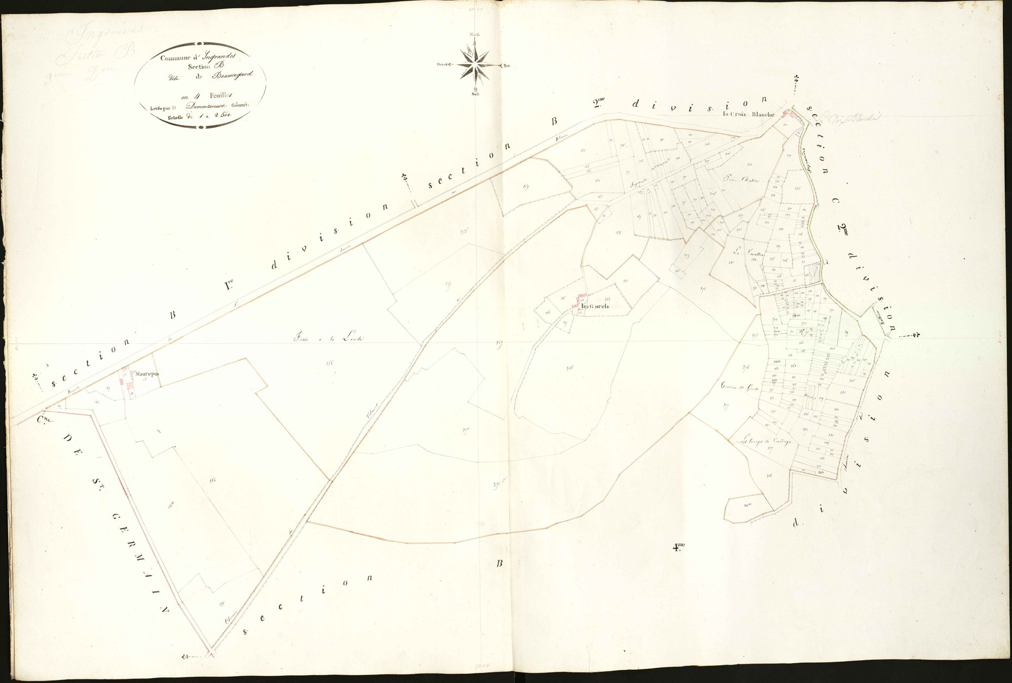 Ingrandes - Section B3, dite de Beauregard.