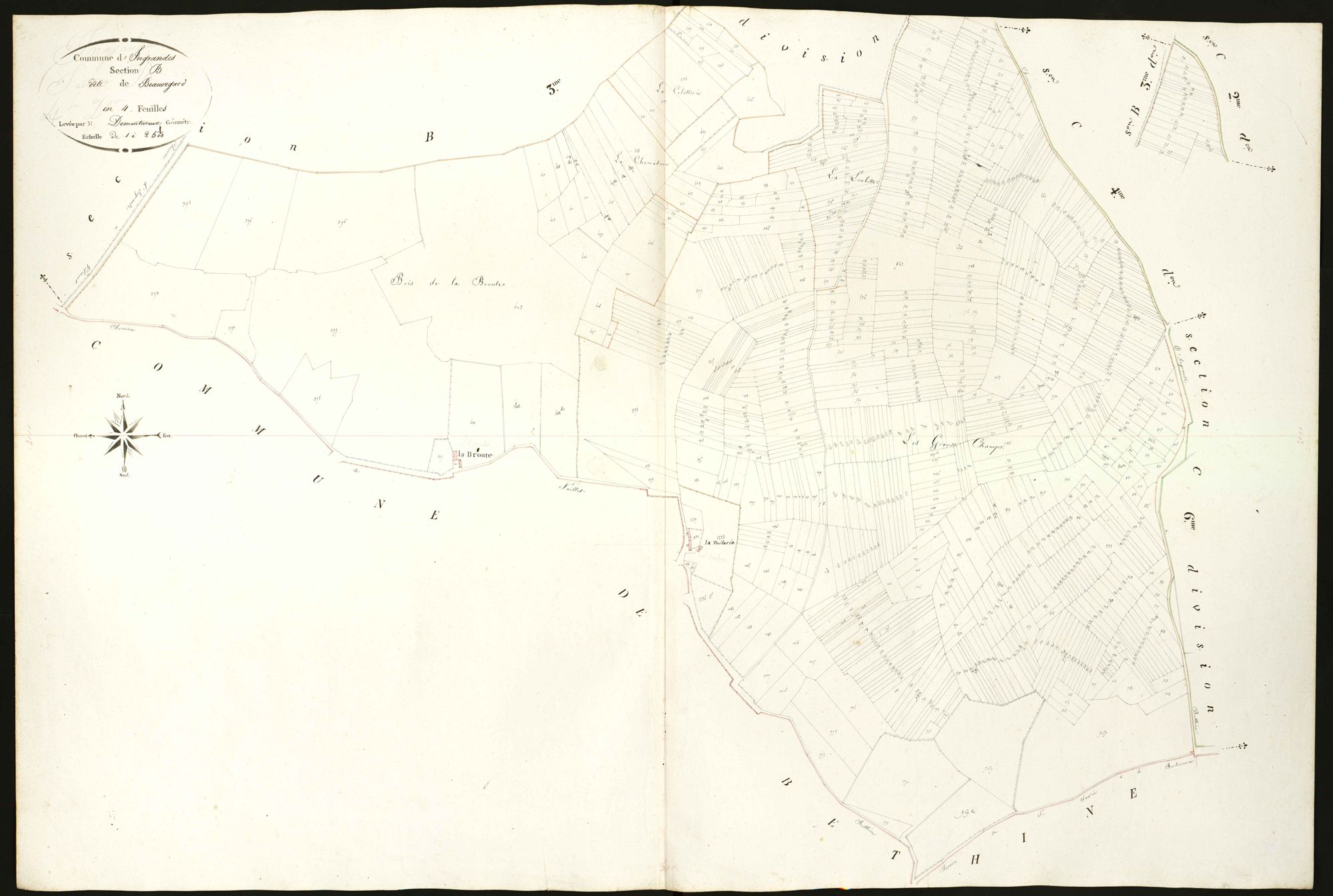 Ingrandes - Section B4, dite de Beauregard.