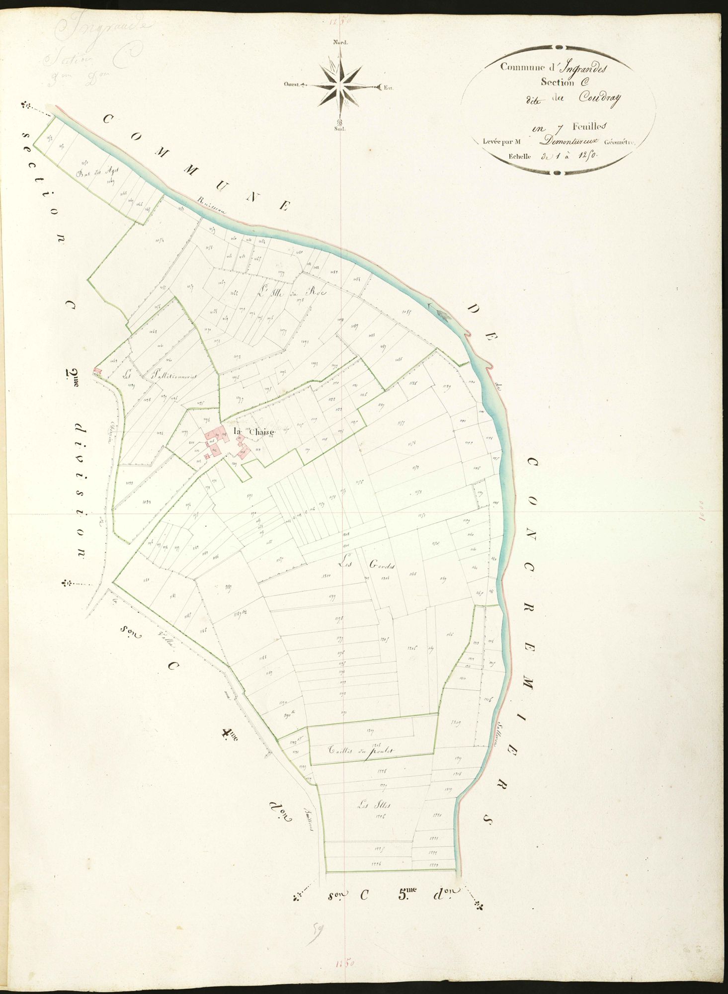 Ingrandes - Section C3, dite du Coudray.