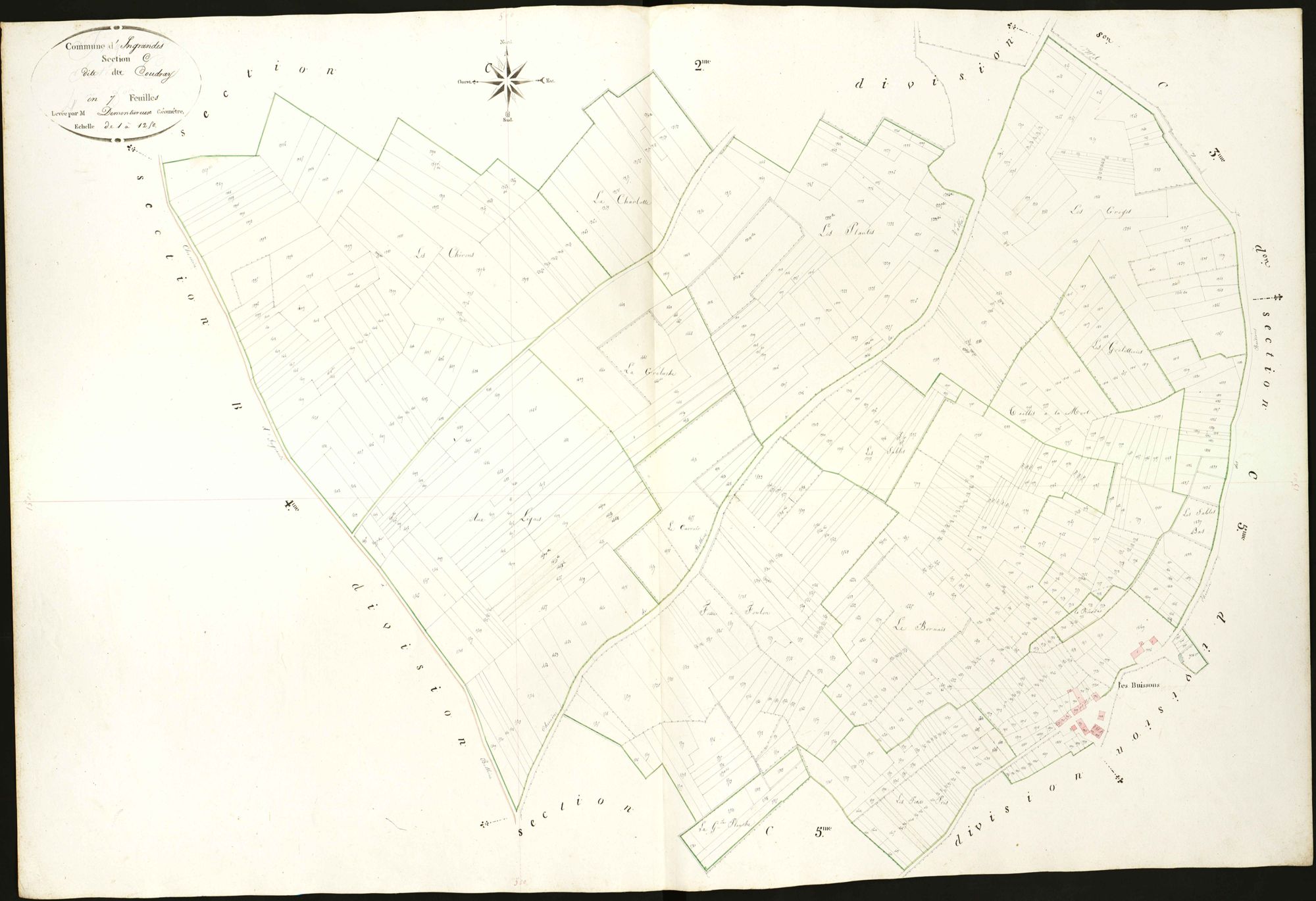Ingrandes - Section C4, dite du Coudray.