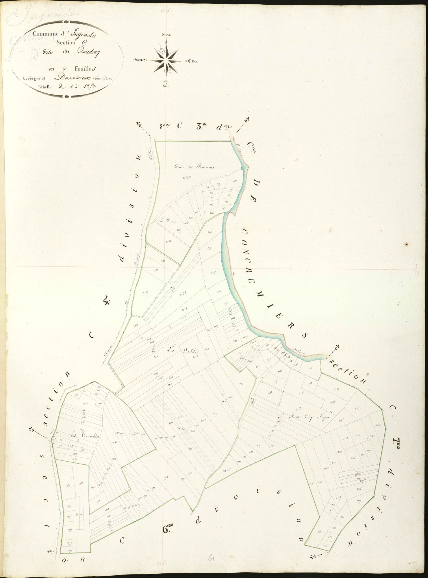 Ingrandes - Section C5, dite du Coudray.