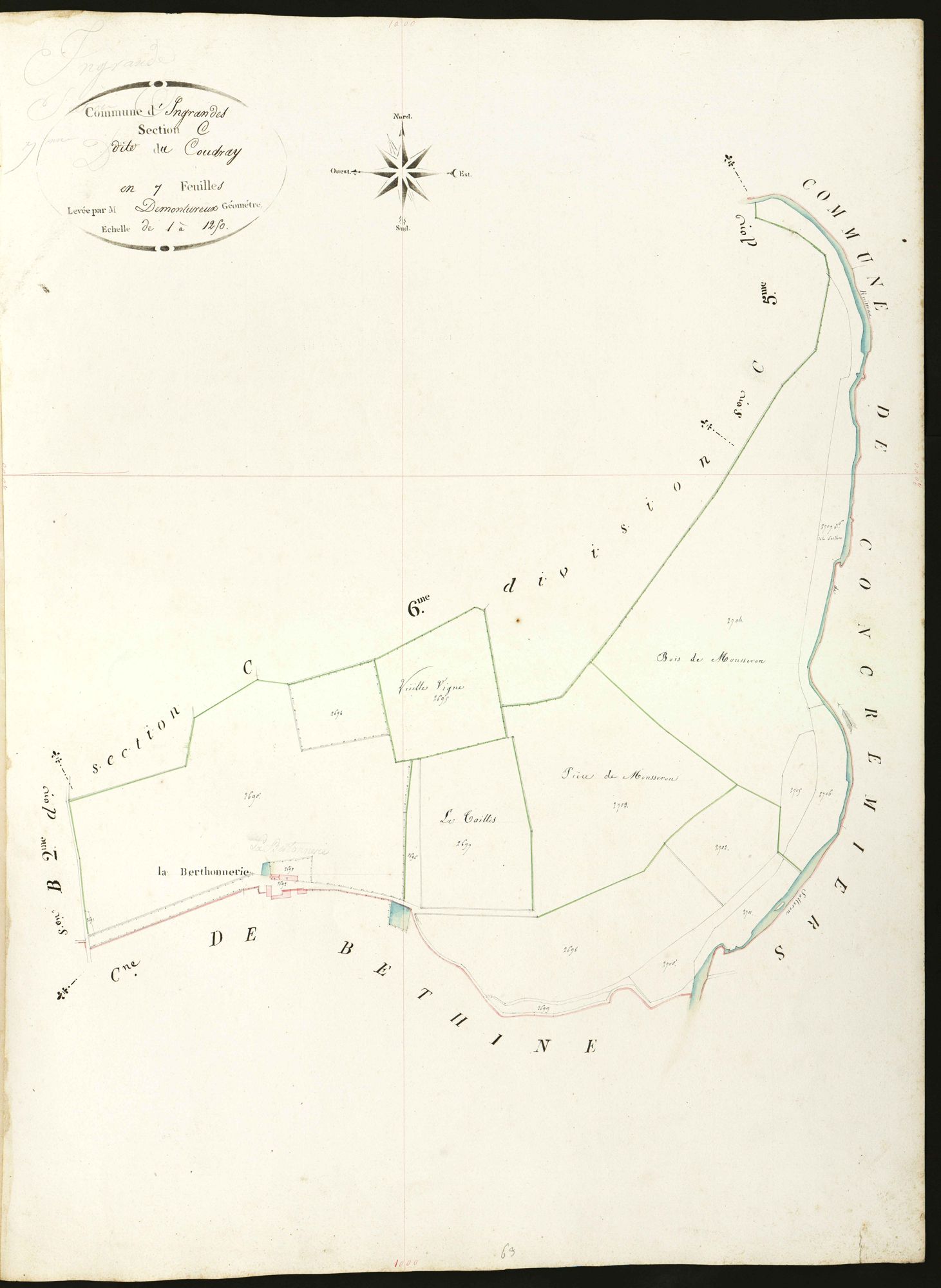 Ingrandes - Section C7, dite du Coudray.