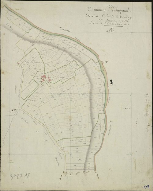 Ingrandes - Section C3, dite du Coudray.