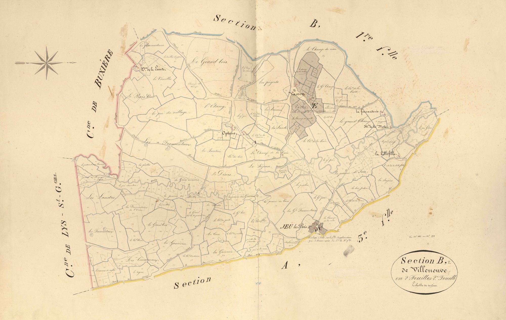 Jeu-les-Bois - Section B2, dite de Villeneuve.