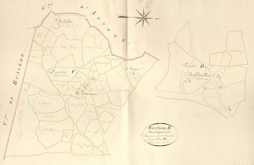 Jeu-les-Bois - Section B, feuille de développement.