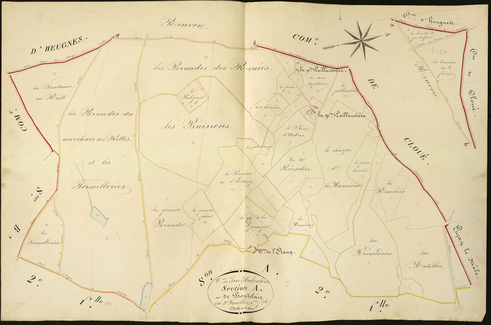 Jeu-Maloches - Section A1, dite de Boutelaie.