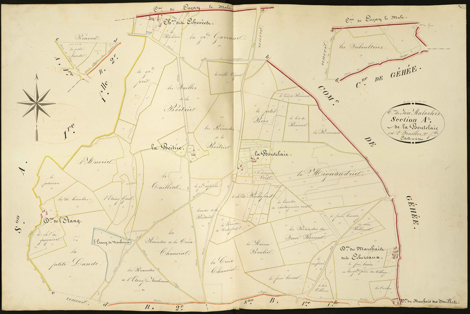 Jeu-Maloches - Section A2, dite de Boutelaie.