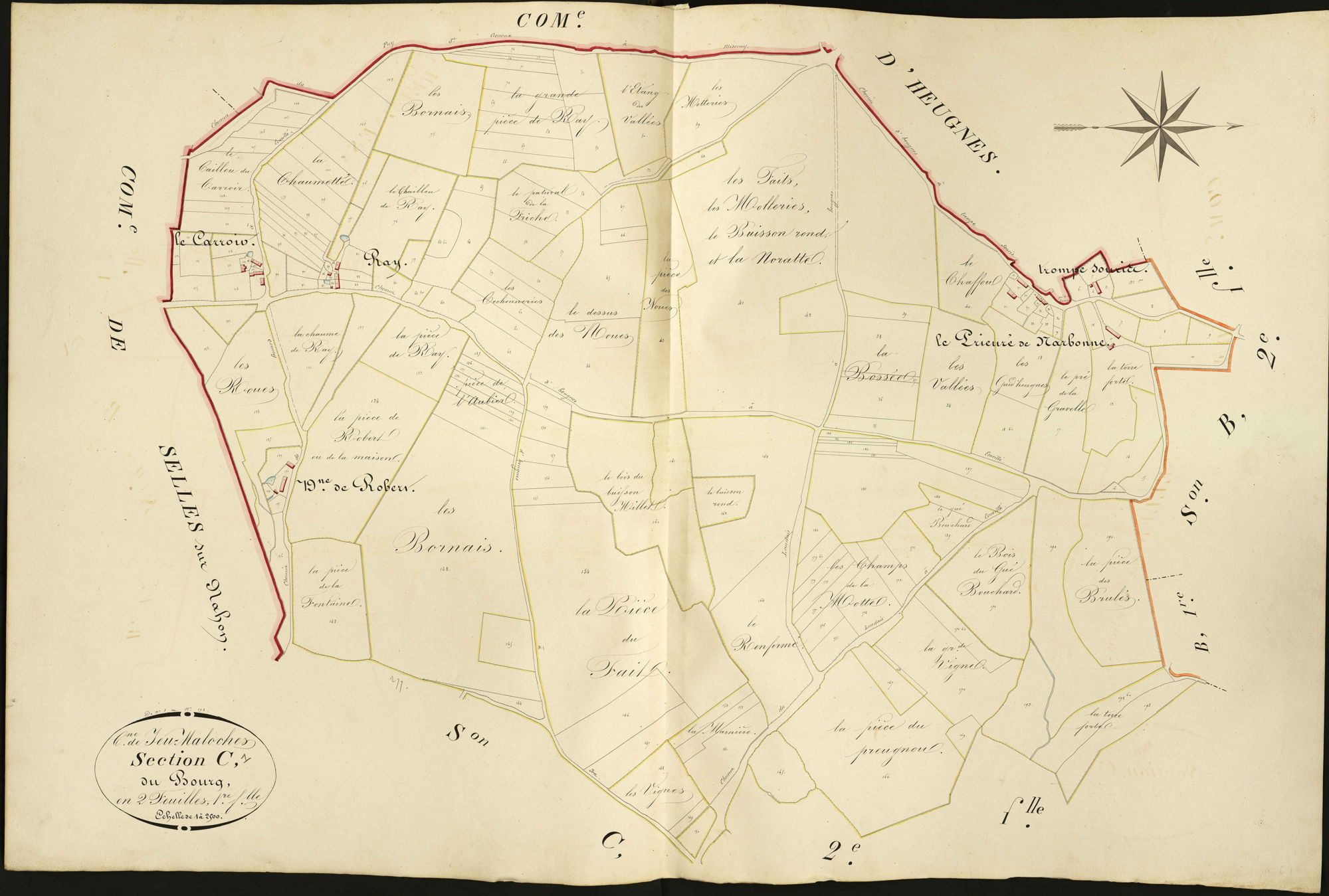 Jeu-Maloches - Section C1, dite du Bourg.
