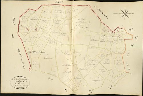 Jeu-Maloches - Section C1, dite du Bourg.