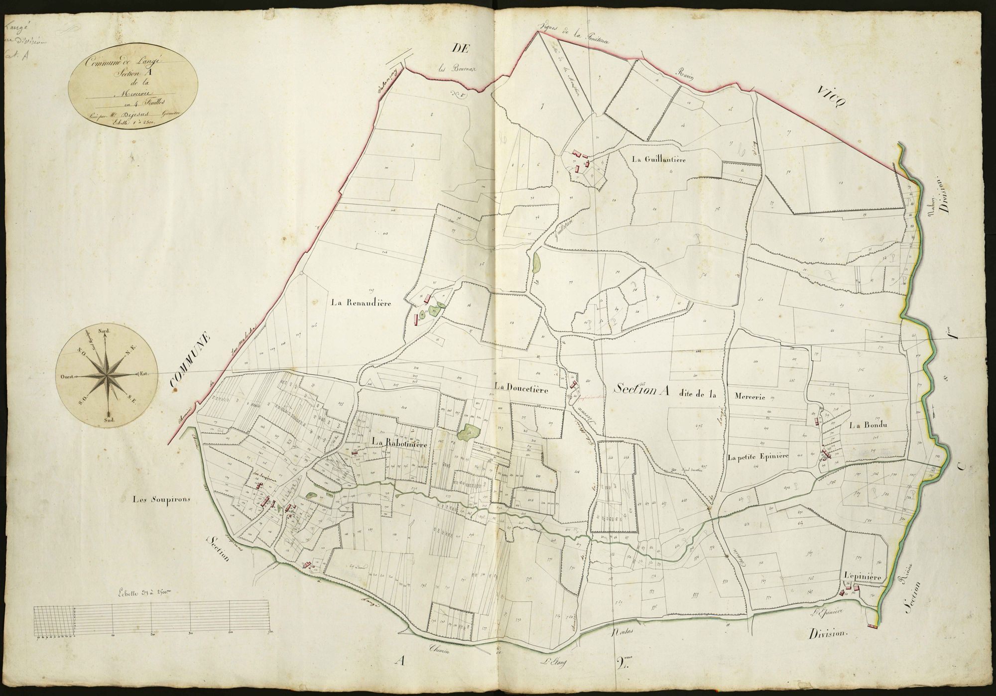 Langé - Section A1 dite de la Mercerie.