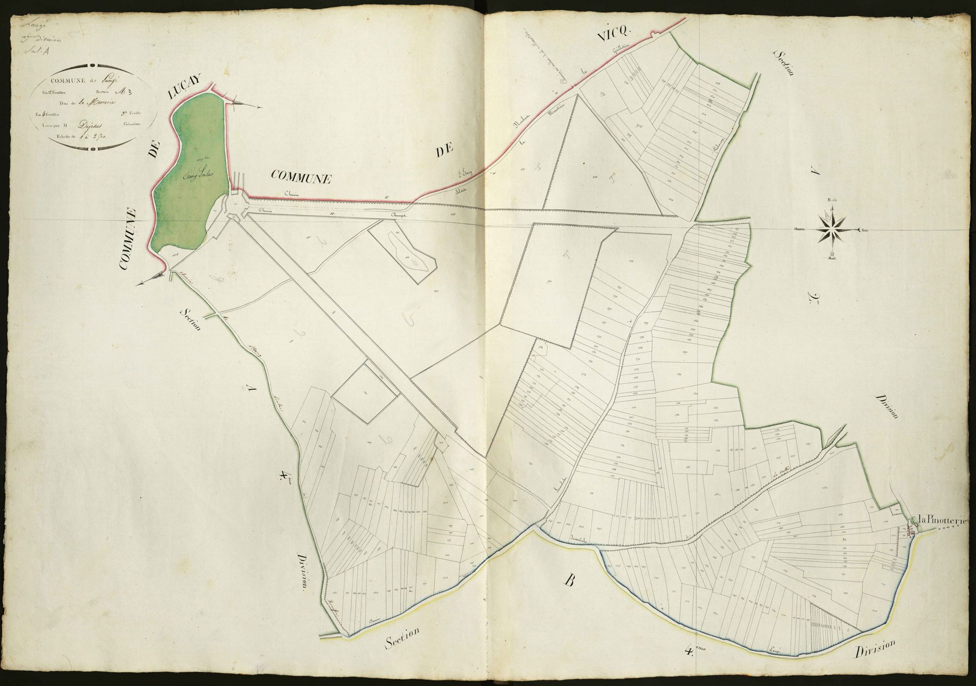 Langé - Section A3 dite de la Mercerie.