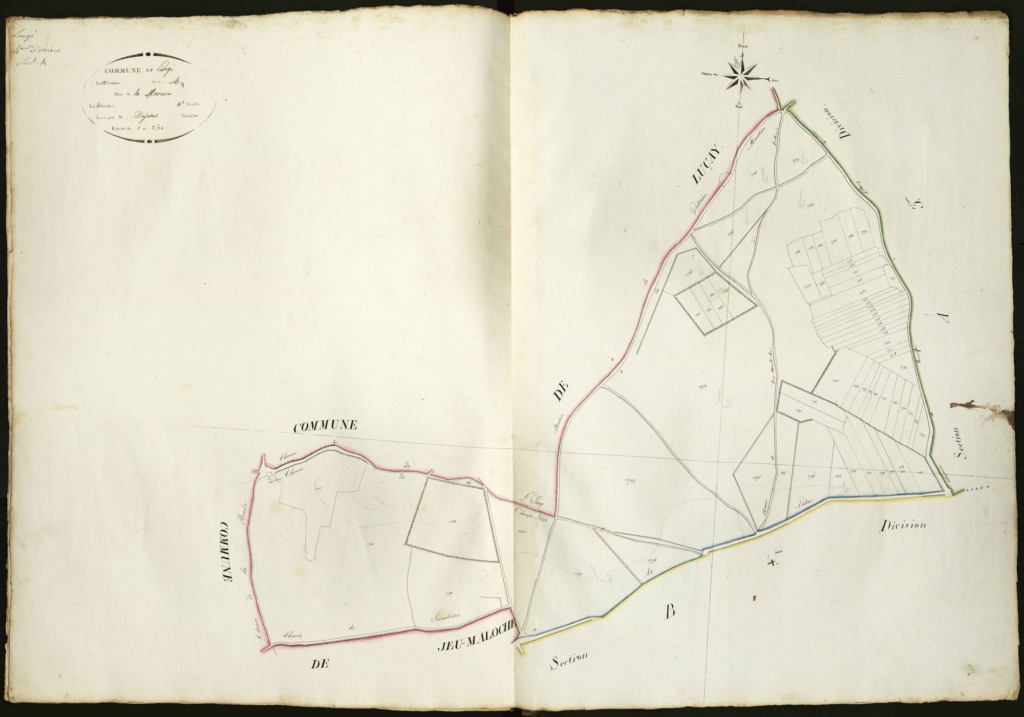 Langé - Section A4 dite de la Mercerie.