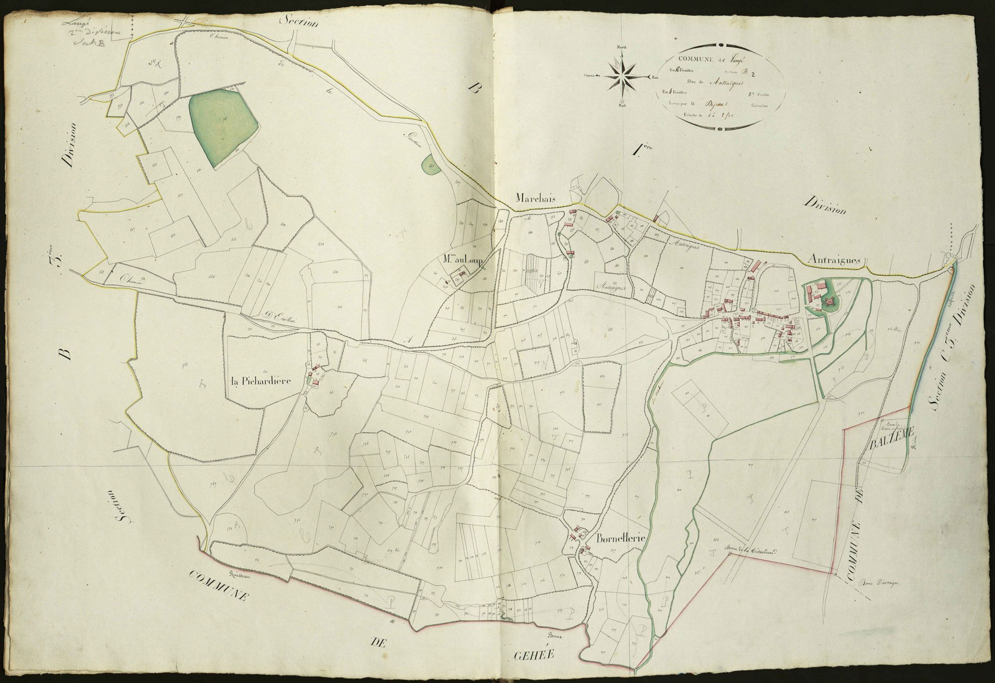 Langé - Section B2, d' Antraigues.