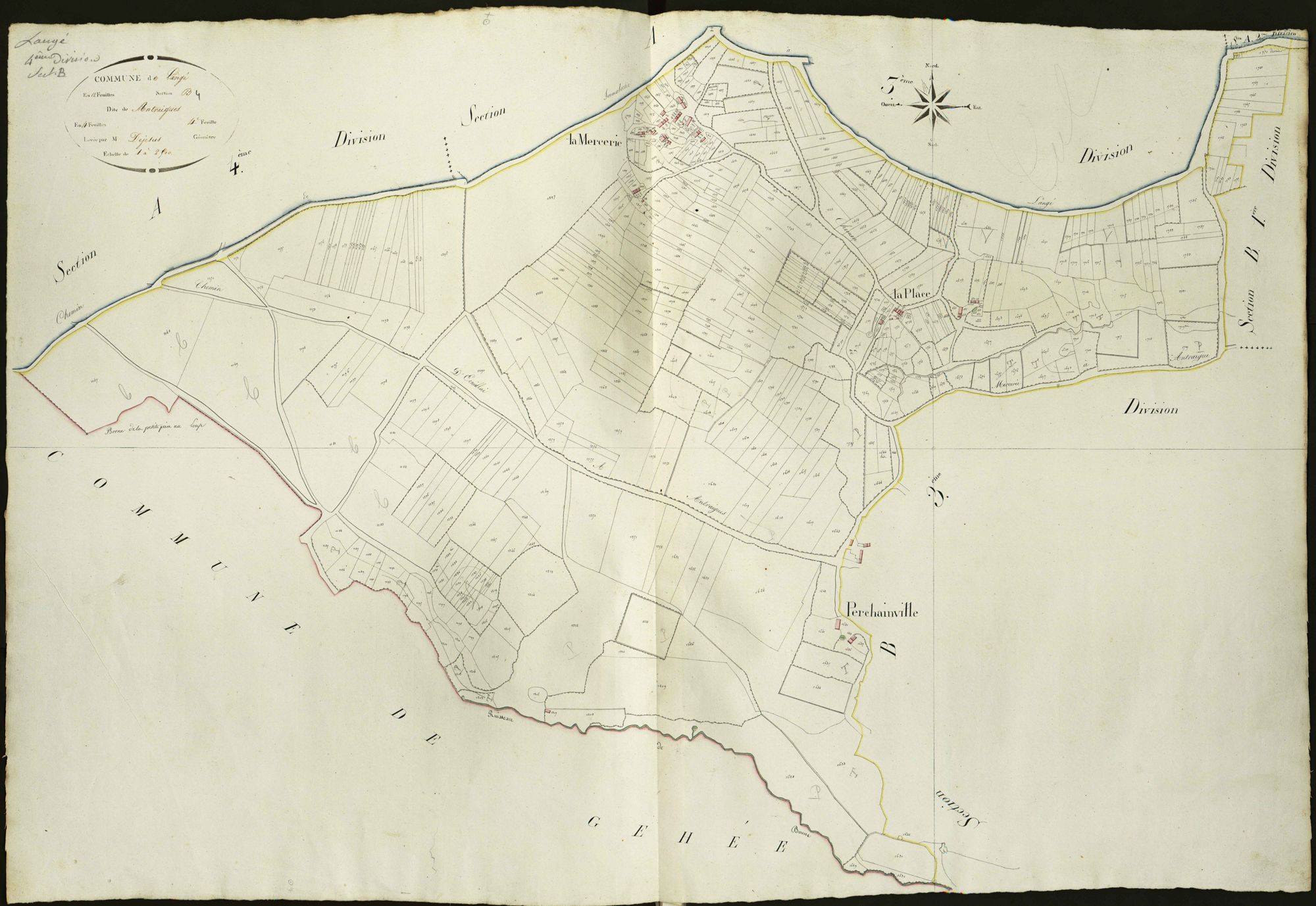 Langé - Section B4, d' Antraigues.