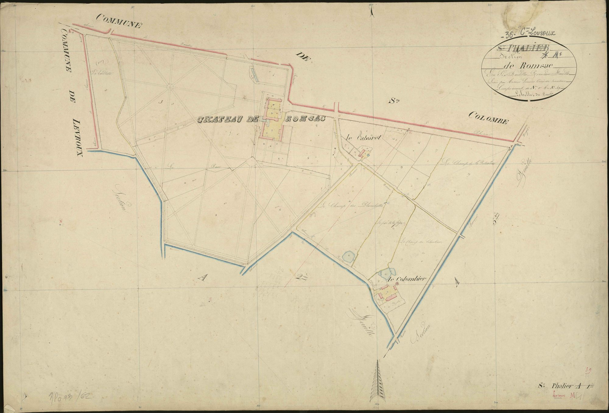 Levroux - Section M1, dite de Romsac (ancienne section A1 de Saint-Phallier).