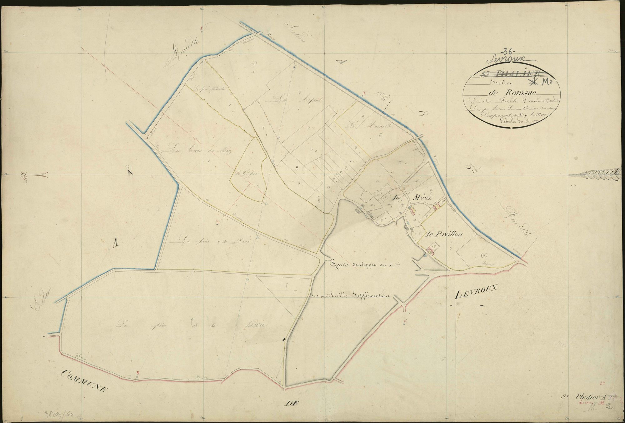 Levroux - Section M2, dite de Romsac (ancienne section A2 de Saint-Phallier).
