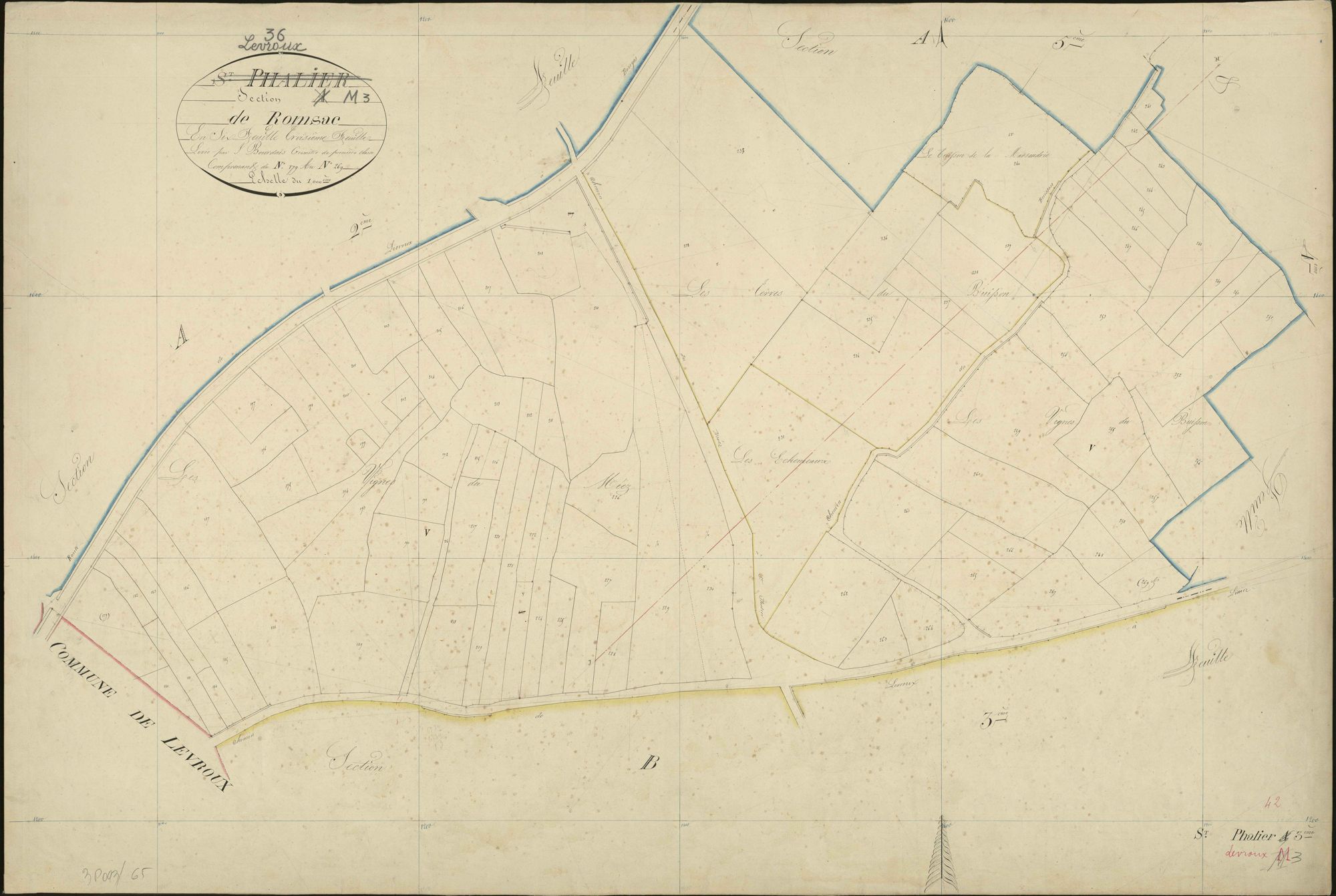 Levroux - Section M3, dite de Romsac (ancienne section A3 de Saint-Phallier).