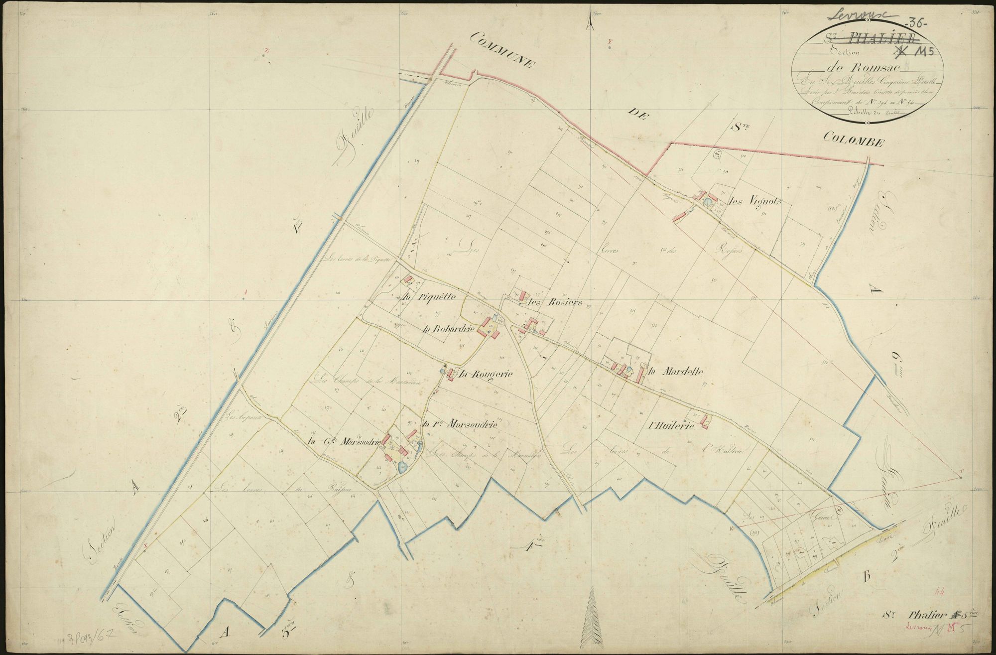 Levroux - Section M5, dite de Romsac (ancienne section A5 de Saint-Phallier).