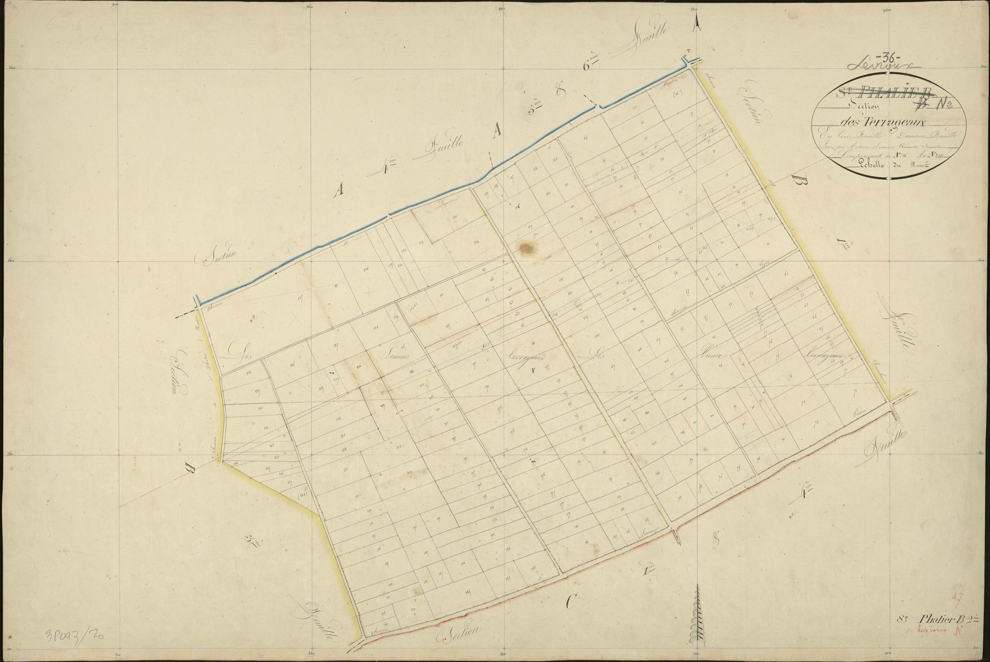 Levroux - Section N2, dite des Terrageaux (ancienne section B2 de Saint-Phallier).