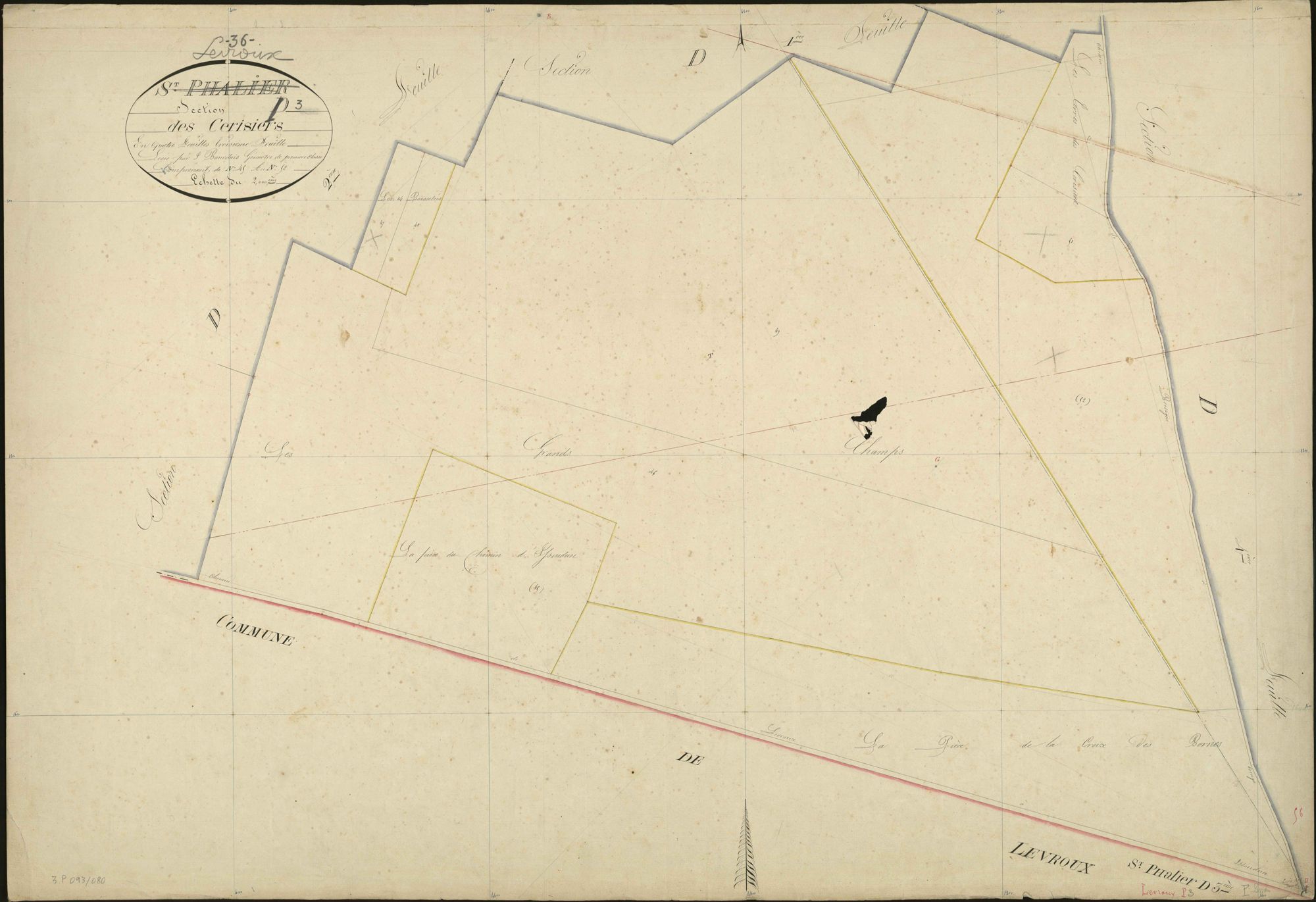 Levroux - Section P3, dite des Cerisiers (ancienne section D3 de Saint-Phallier).