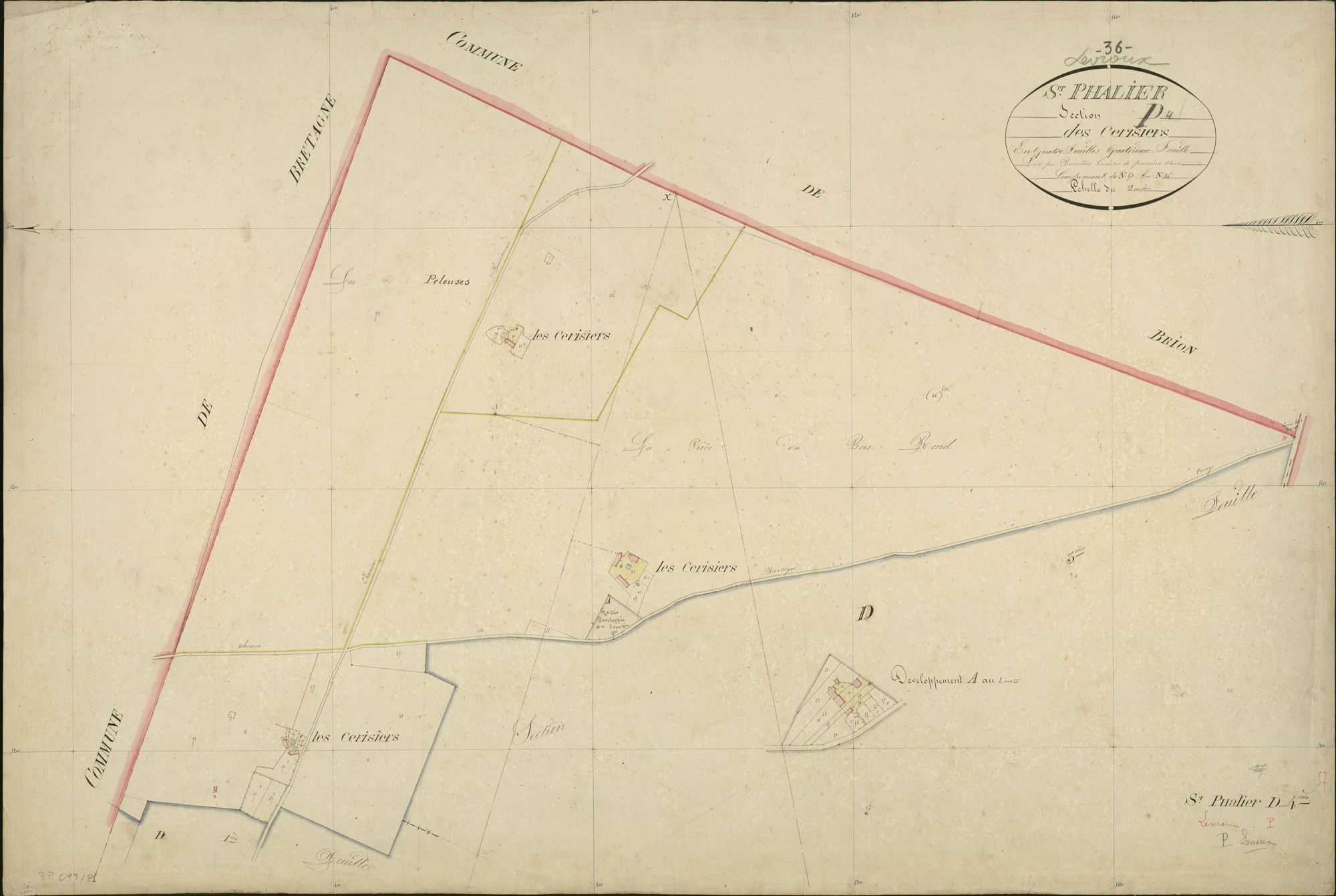 Levroux - Section P4, dite des Cerisiers (ancienne section D4 de Saint-Phallier).