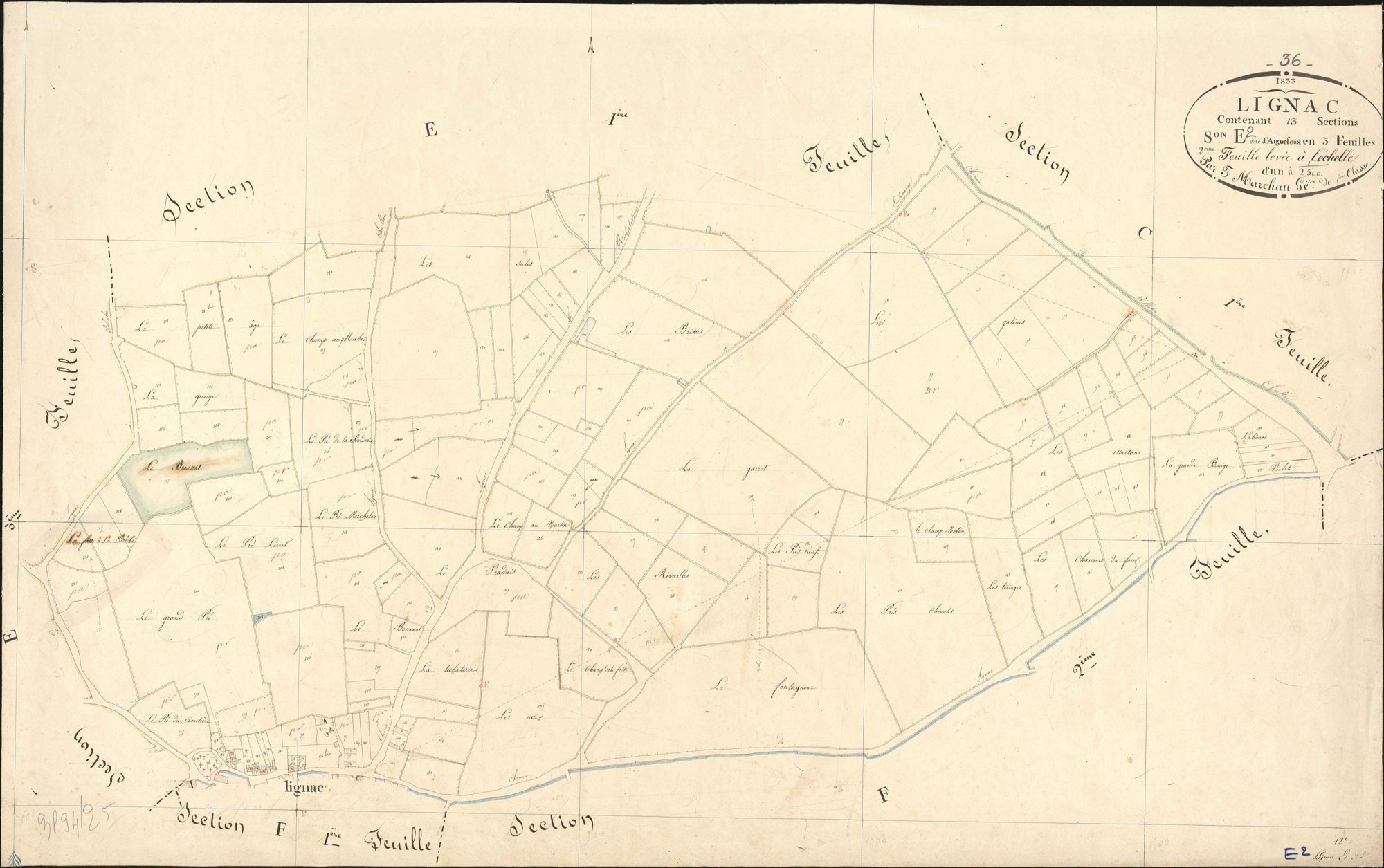 Lignac - Section E2, dite d' Aiguefoux.