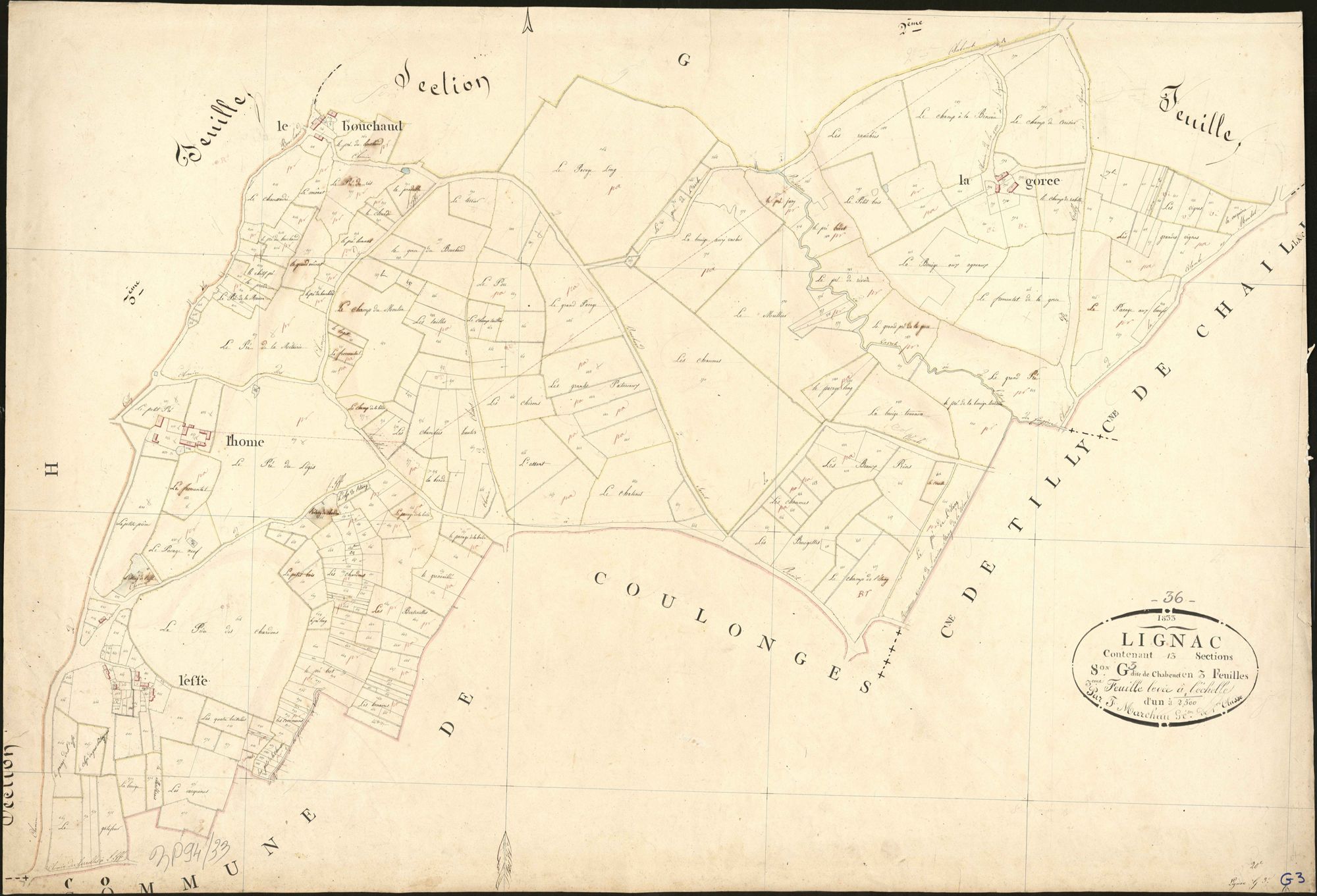 Lignac - Section G3, dite de Chabenet.