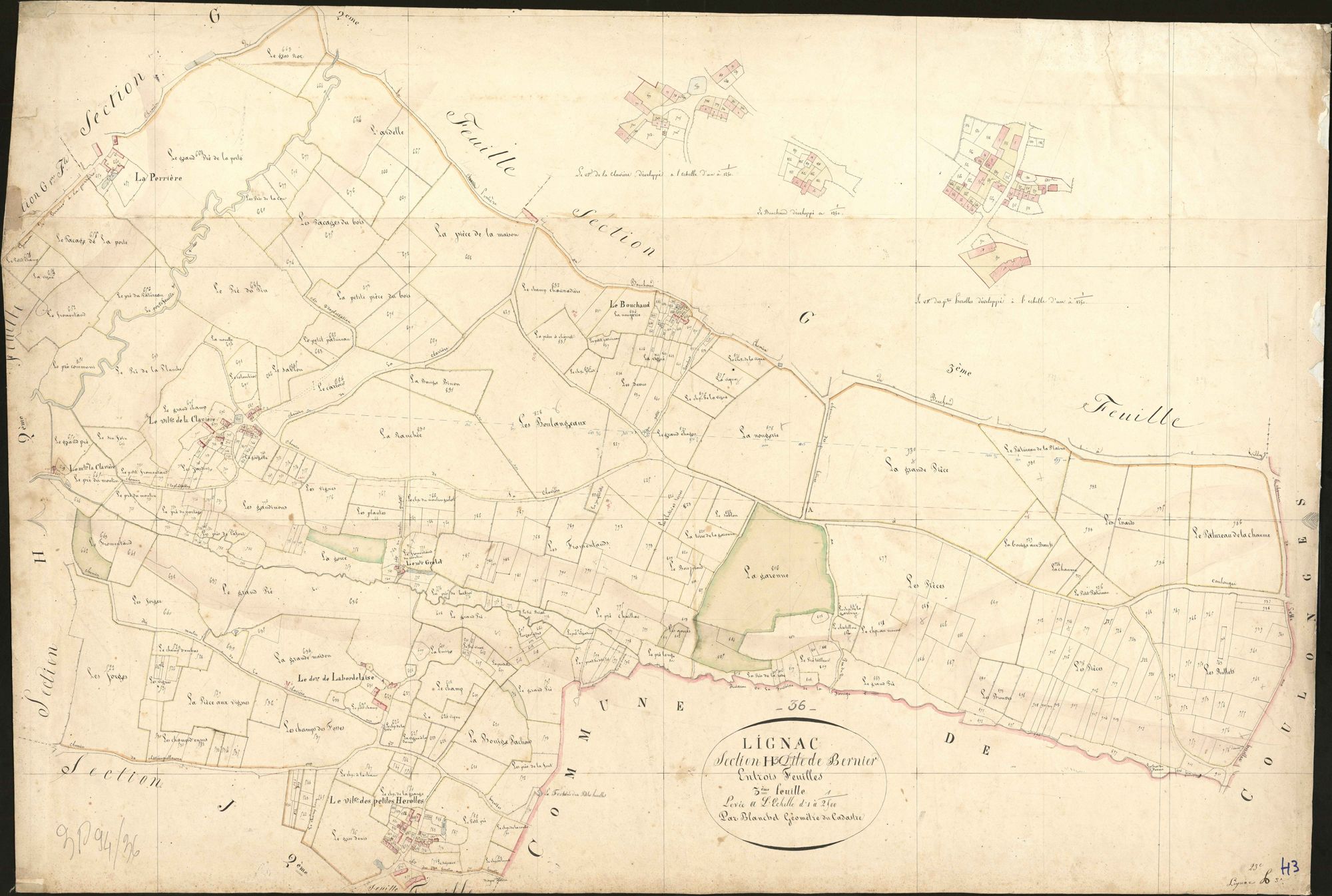 Lignac - Section H3, dite de Bernier.