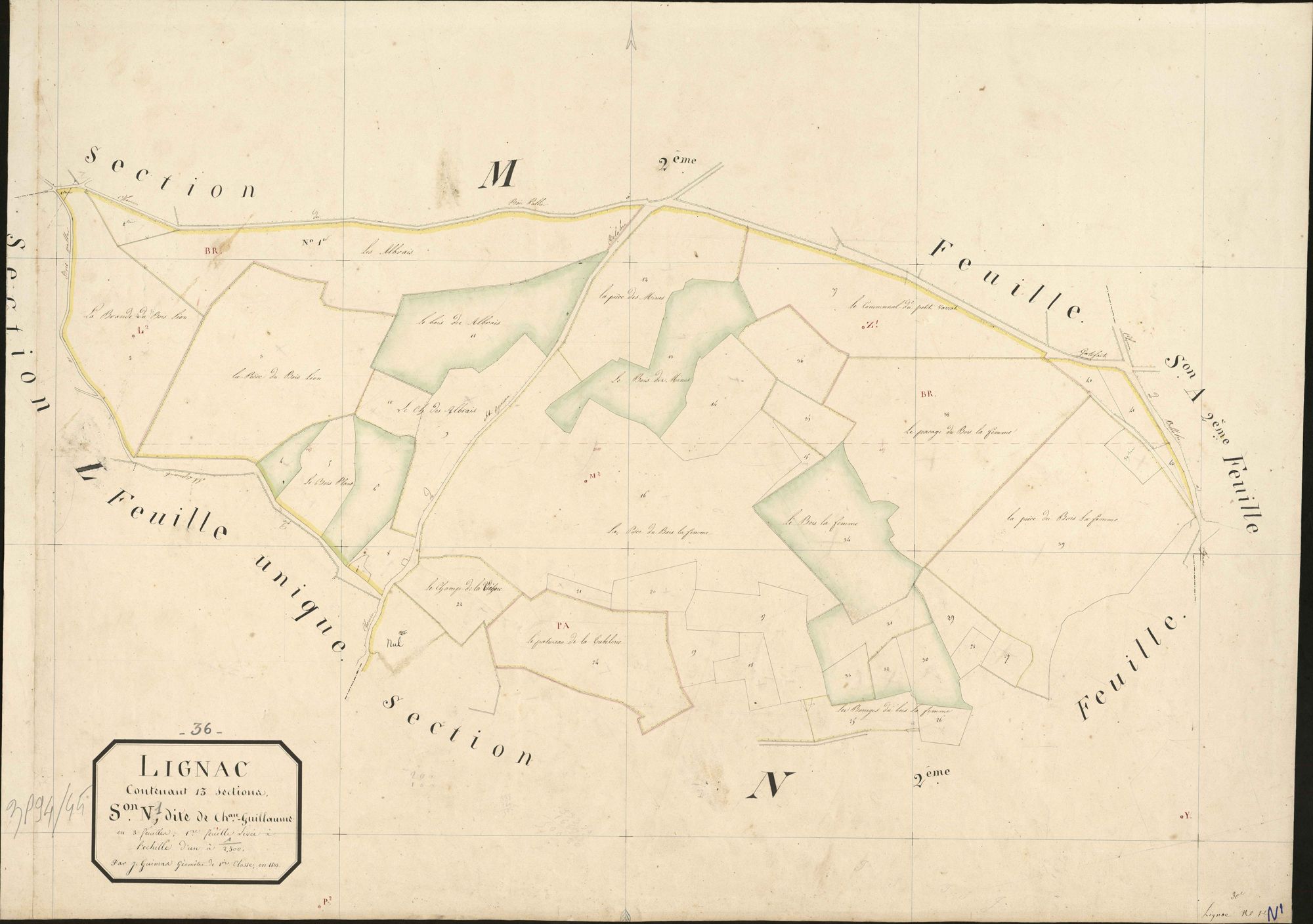 Lignac - Section N1, dite de Château-Guillaume.