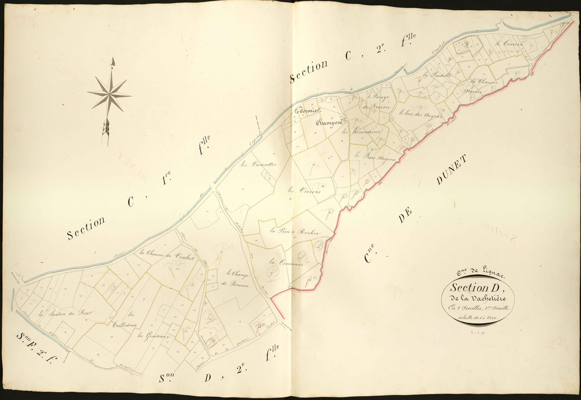 Lignac - Section D1, dite de La Vachetière.