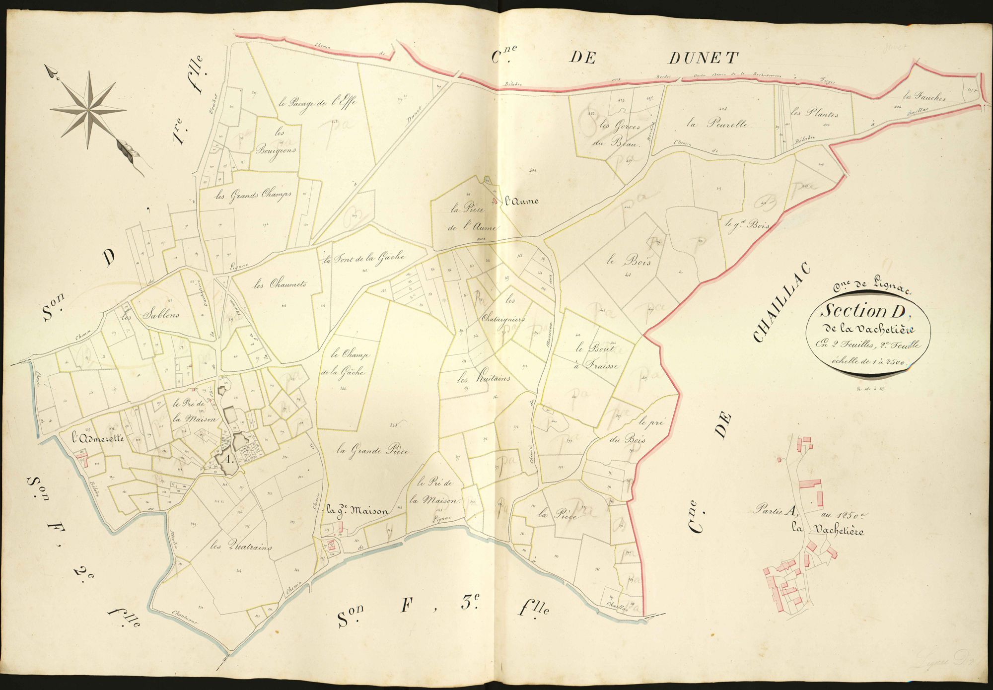 Lignac - Section D2, dite de La Vachetière.