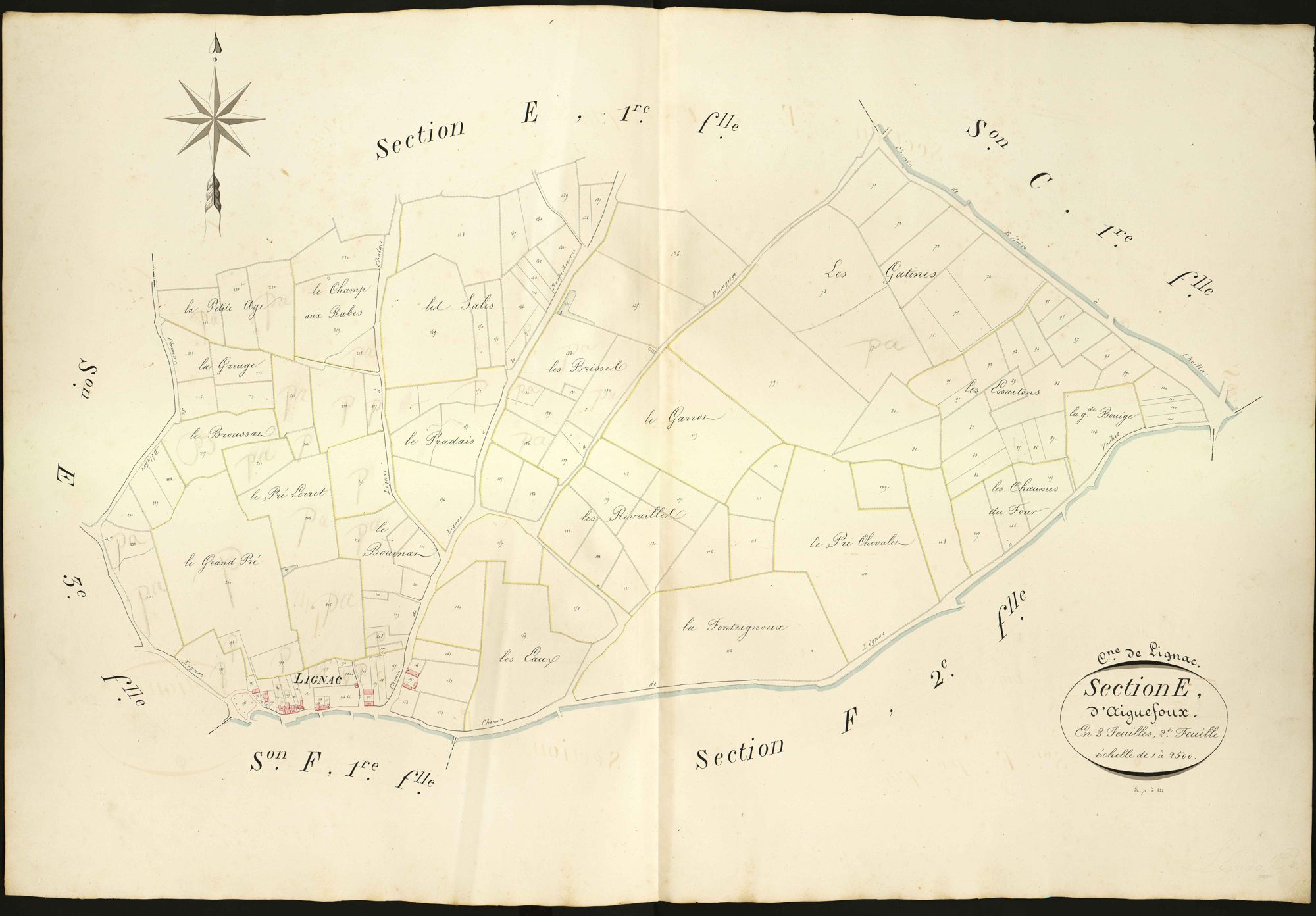 Lignac - Section E2, dite d' Aiguefoux.
