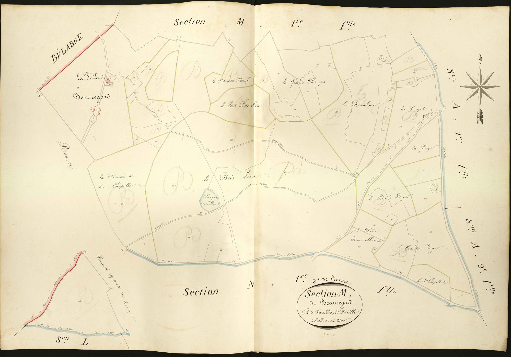 Lignac - Section M2, dite de Beauregard.