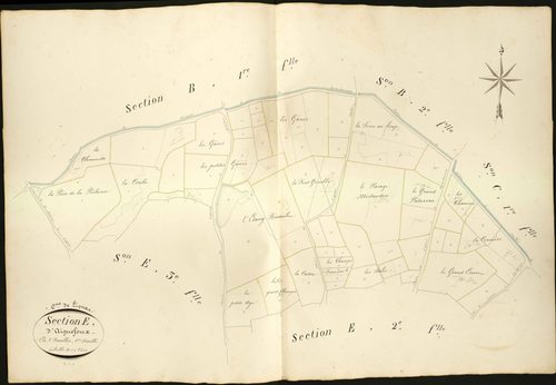Lignac - Section E1, dite d'Aiguefoux.