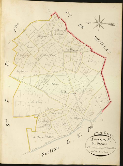 Lignac - Section F4, dite du Bourg.