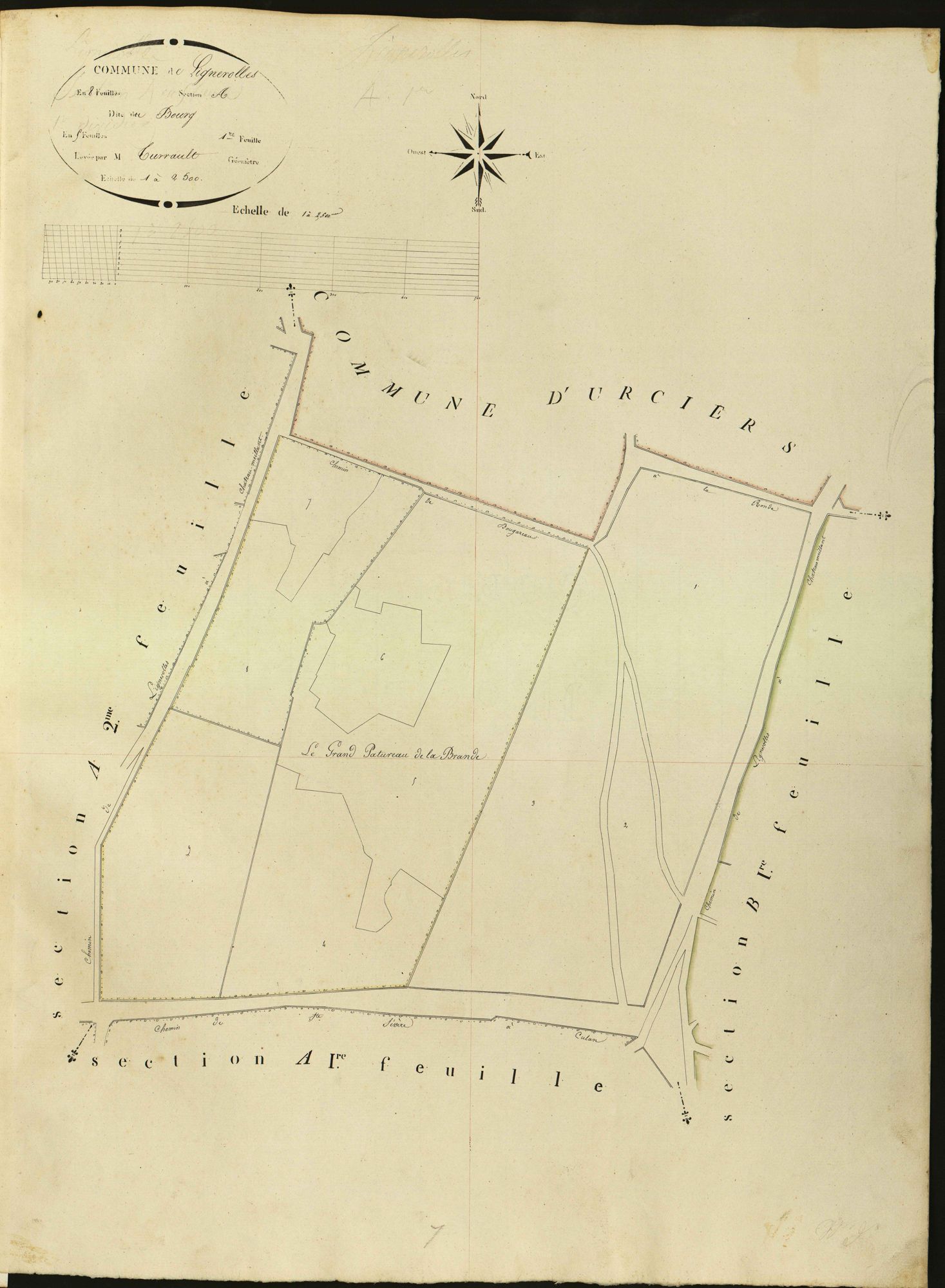Lignerolles - Section A1, dite du Bourg.