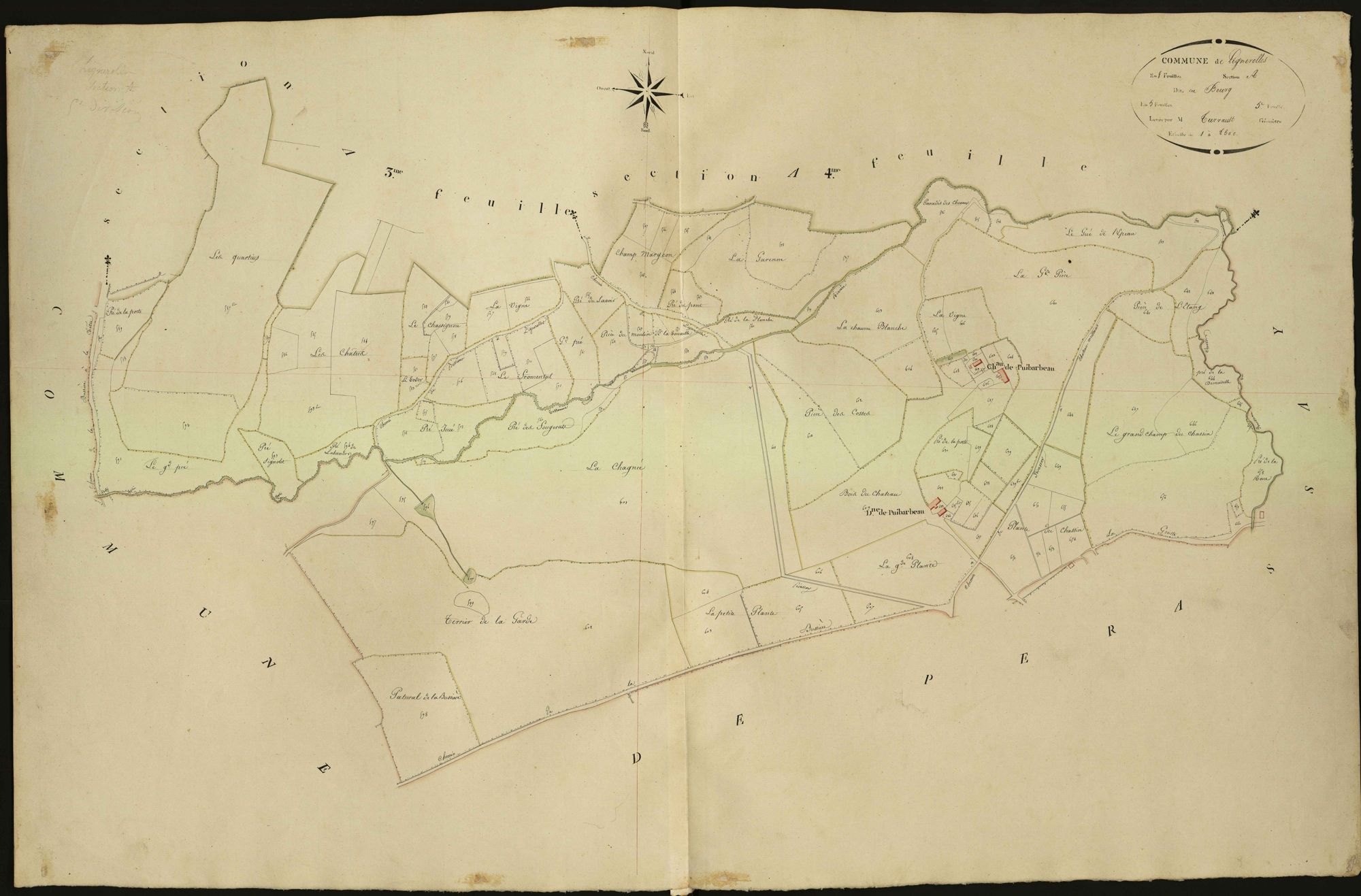 Lignerolles - Section A5, dite du Bourg.