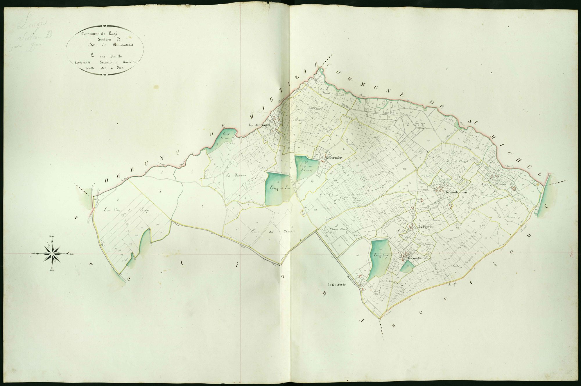 Lingé - Section B, dite de Baudrussais.