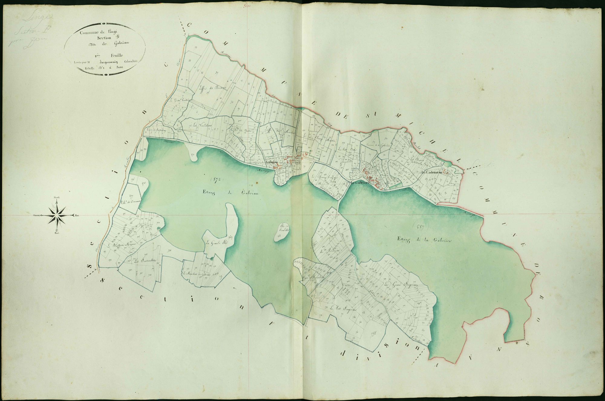 Lingé - Section F1, dite de Gabriau.