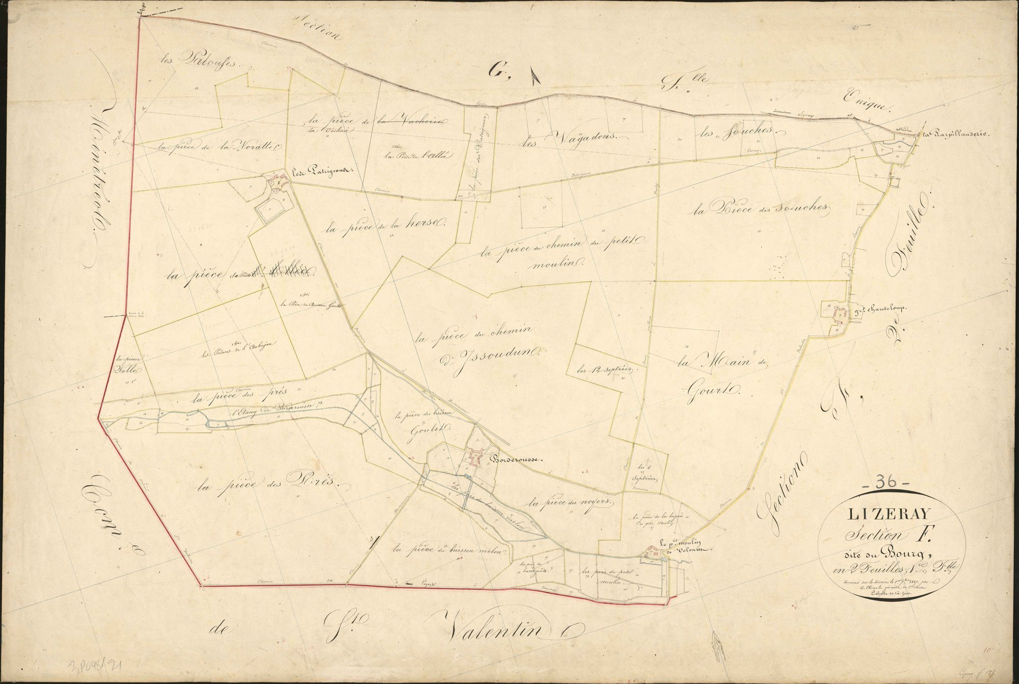 Lizeray - Section F1, dite du Bourg.