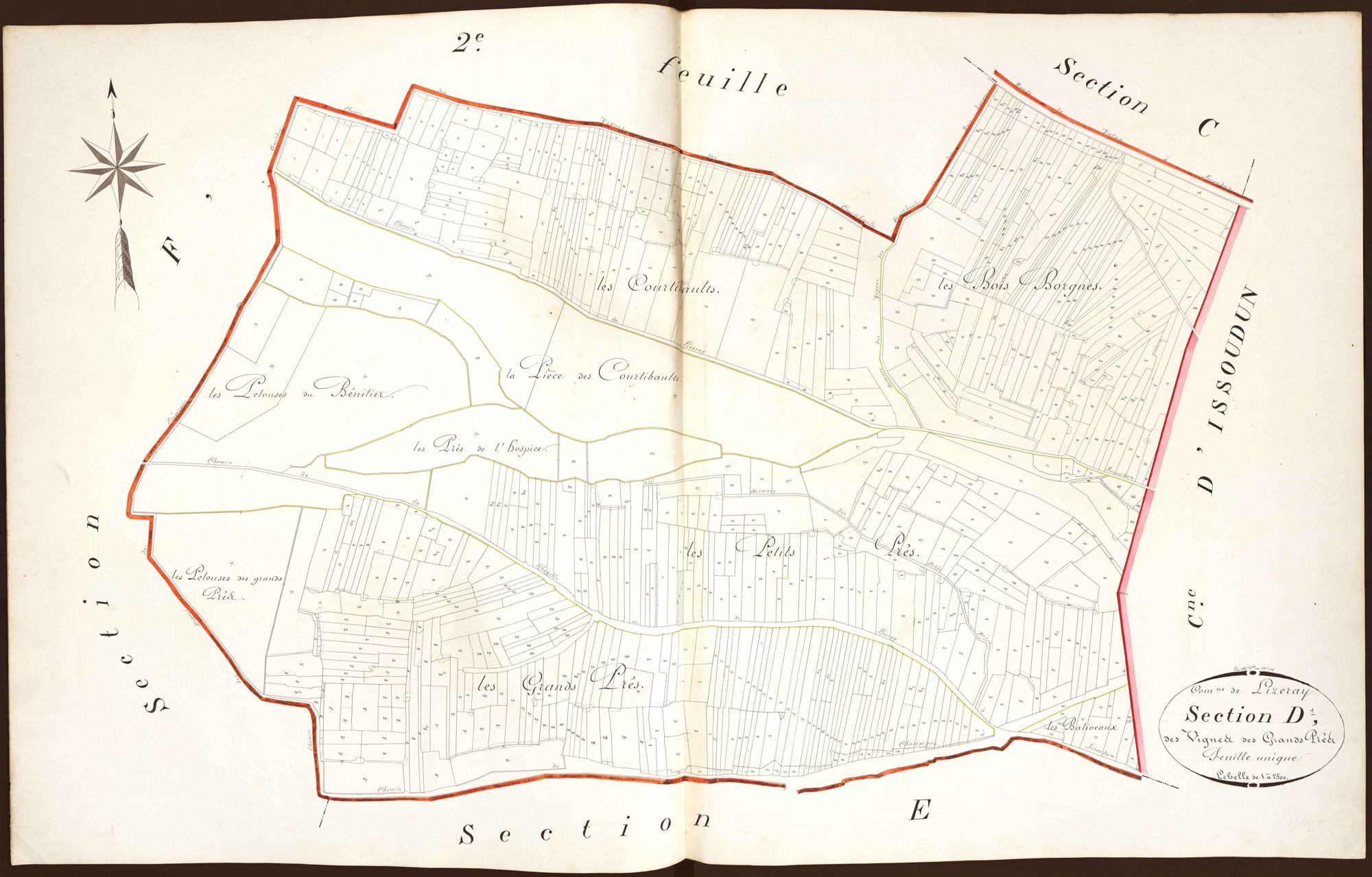 Lizeray - Section D, dite des Vignes des Grands Prés.
